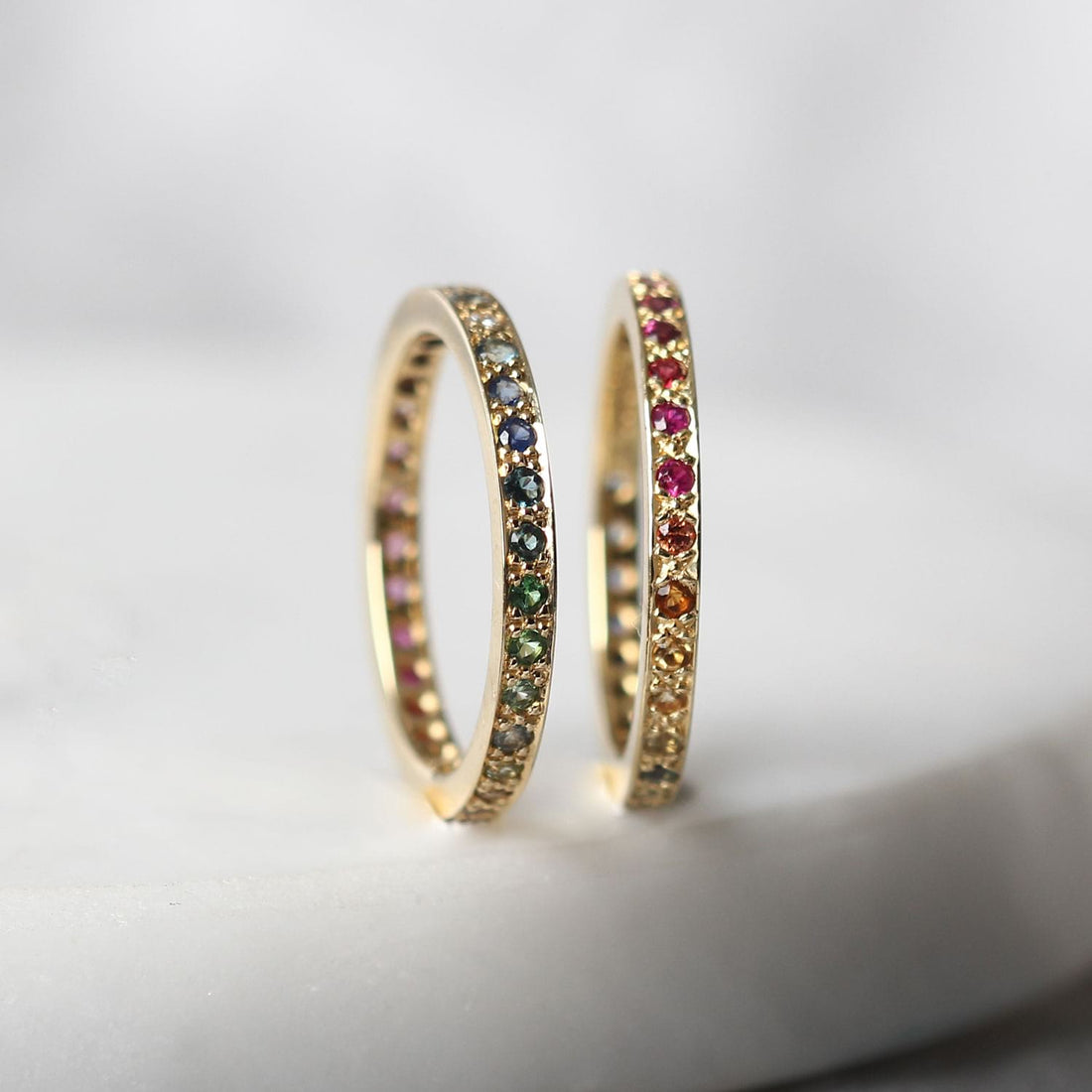 Narrow Kaleidoscope Gold Ring