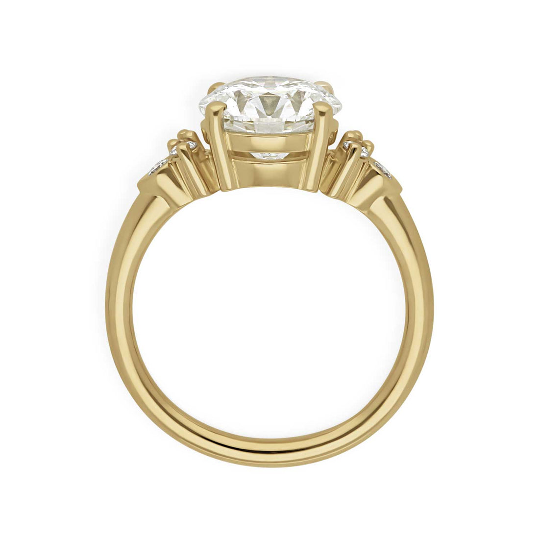 HATTY Laboratory Grown Diamond Yellow Gold Engagement Ring Made by ethical jeweller E.C.One London in our B Corp certified workshop