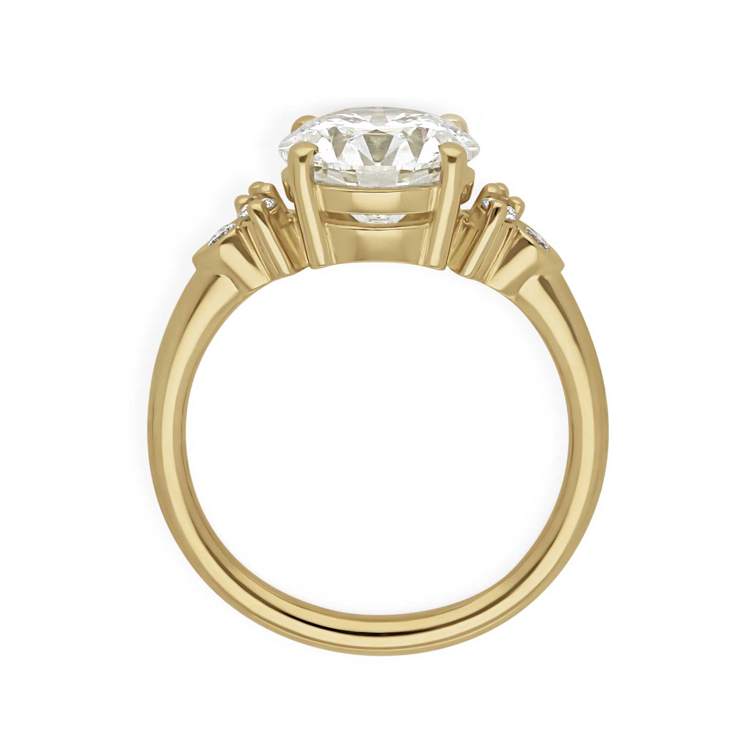 HATTY Laboratory Grown Diamond Yellow Gold Engagement Ring Made by ethical jeweller E.C.One London in our B Corp certified workshop