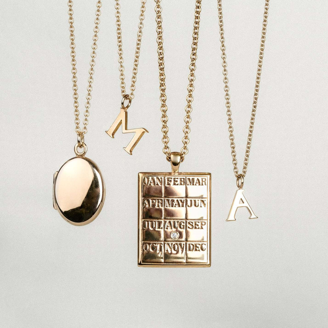 Small Oval Gold Locket Necklace