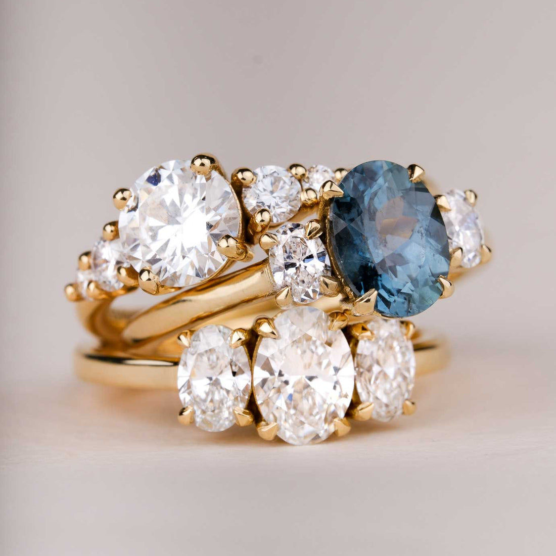 OLIVIA Diamond Trilogy Yellow Engagement Ring