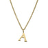 E.C.One recycled gold Letter Pendant Necklace made in our B Corp certified London workshop