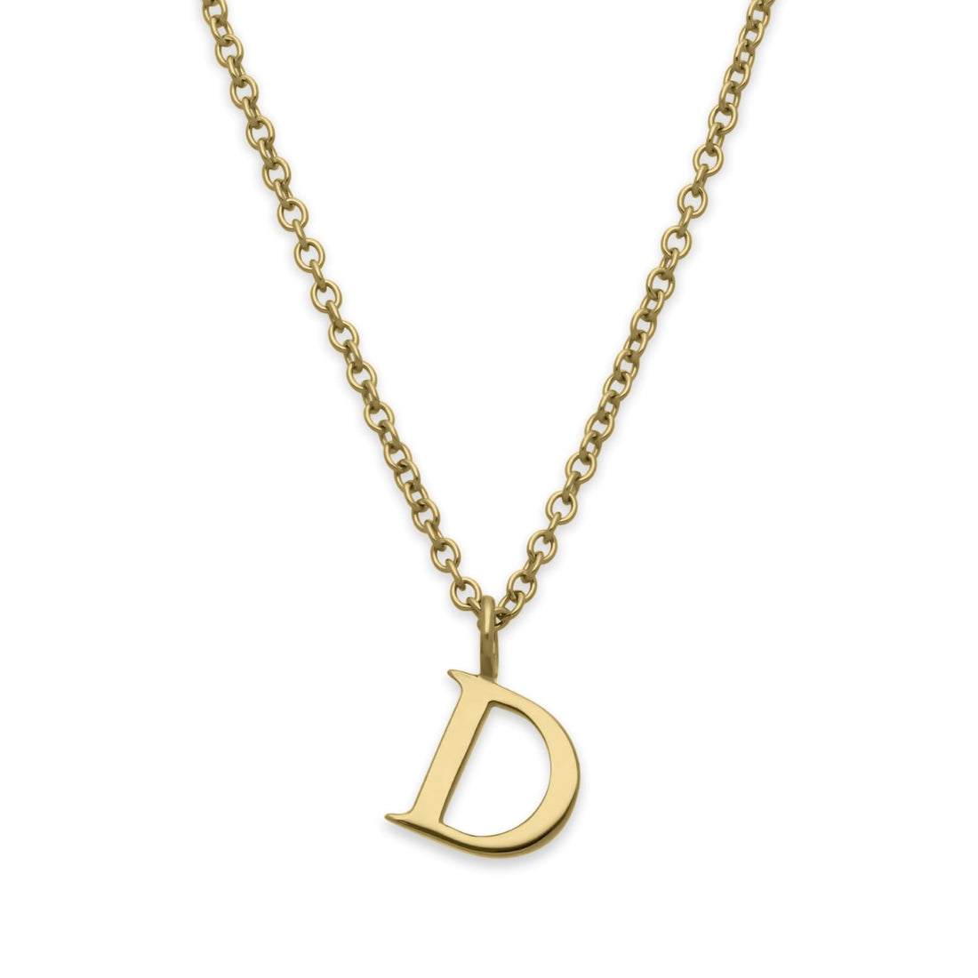 E.C.One recycled gold Letter Pendant Necklace made in our B Corp certified London workshop