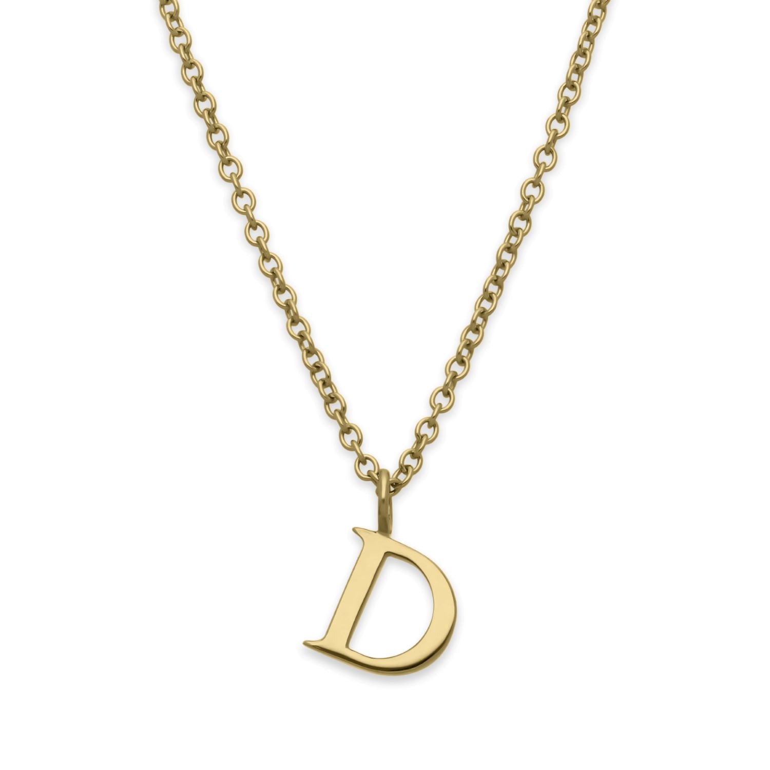 E.C.One recycled gold Letter Pendant Necklace made in our B Corp certified London workshop