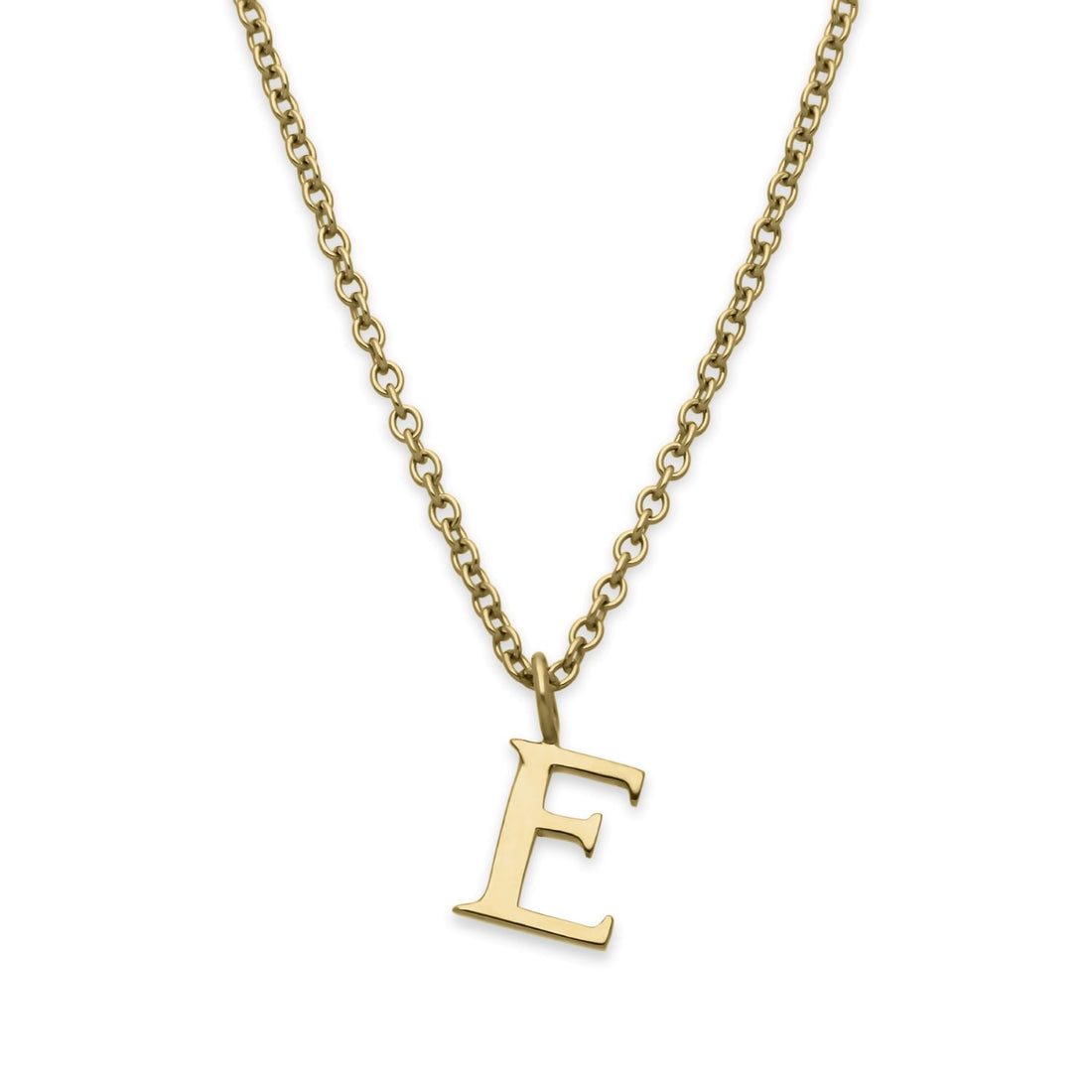 E.C.One recycled gold Letter Pendant Necklace made in our B Corp certified London workshop