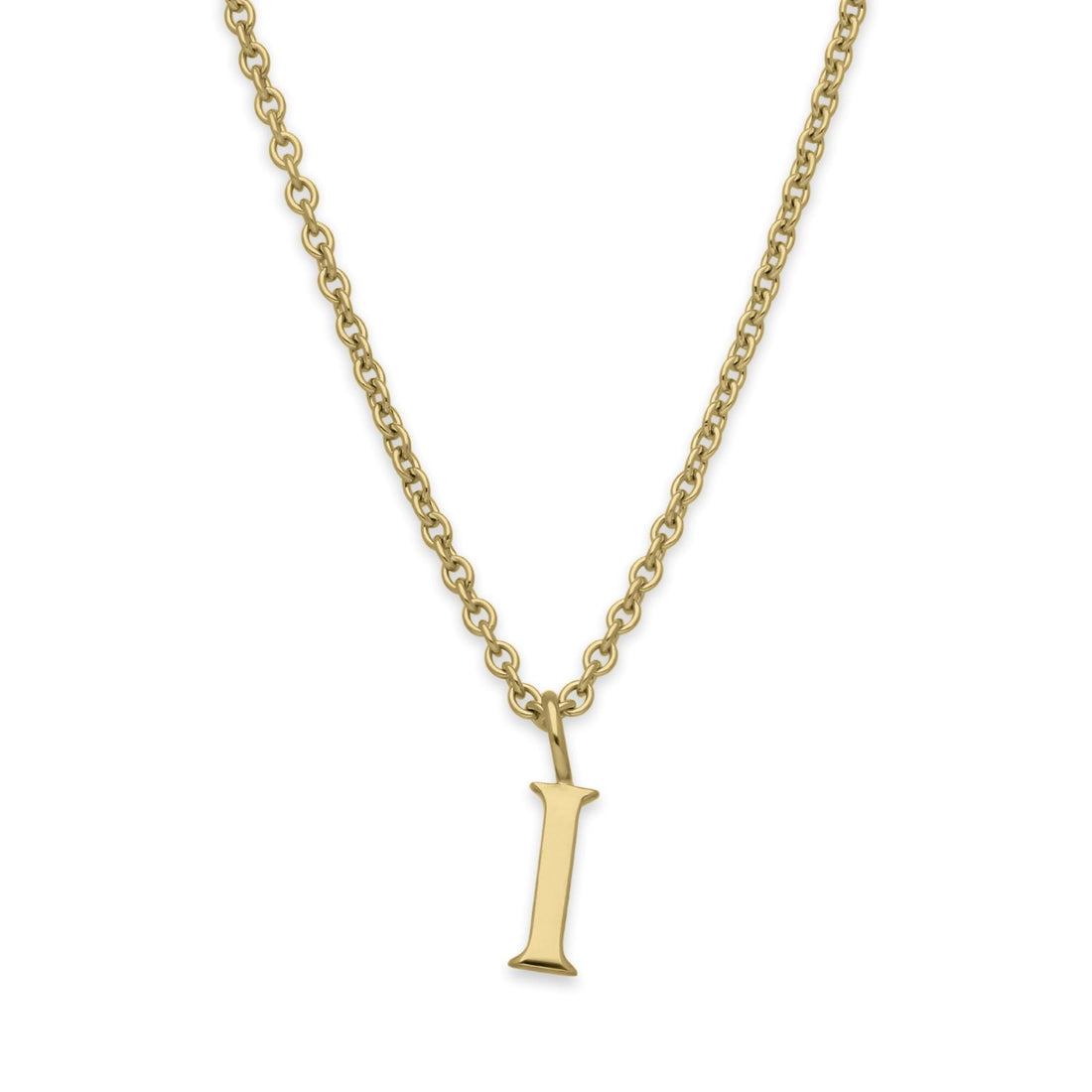 E.C.One recycled gold Letter Pendant Necklace made in our B Corp certified London workshop