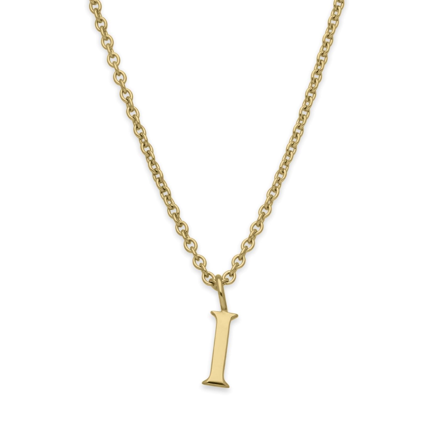 E.C.One recycled gold Letter Pendant Necklace made in our B Corp certified London workshop