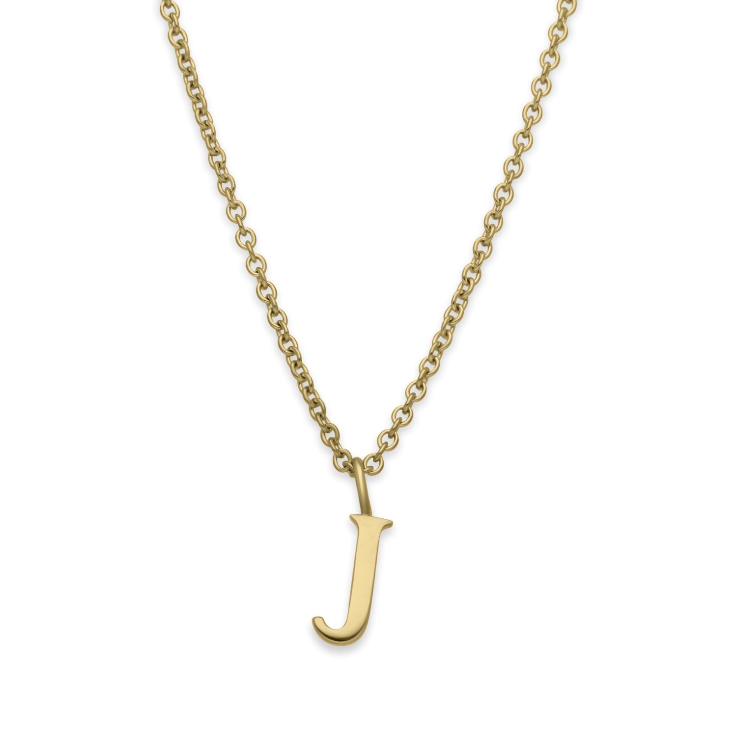 EC One  Letter recycled Gold Necklace made in our London B Corp workshop