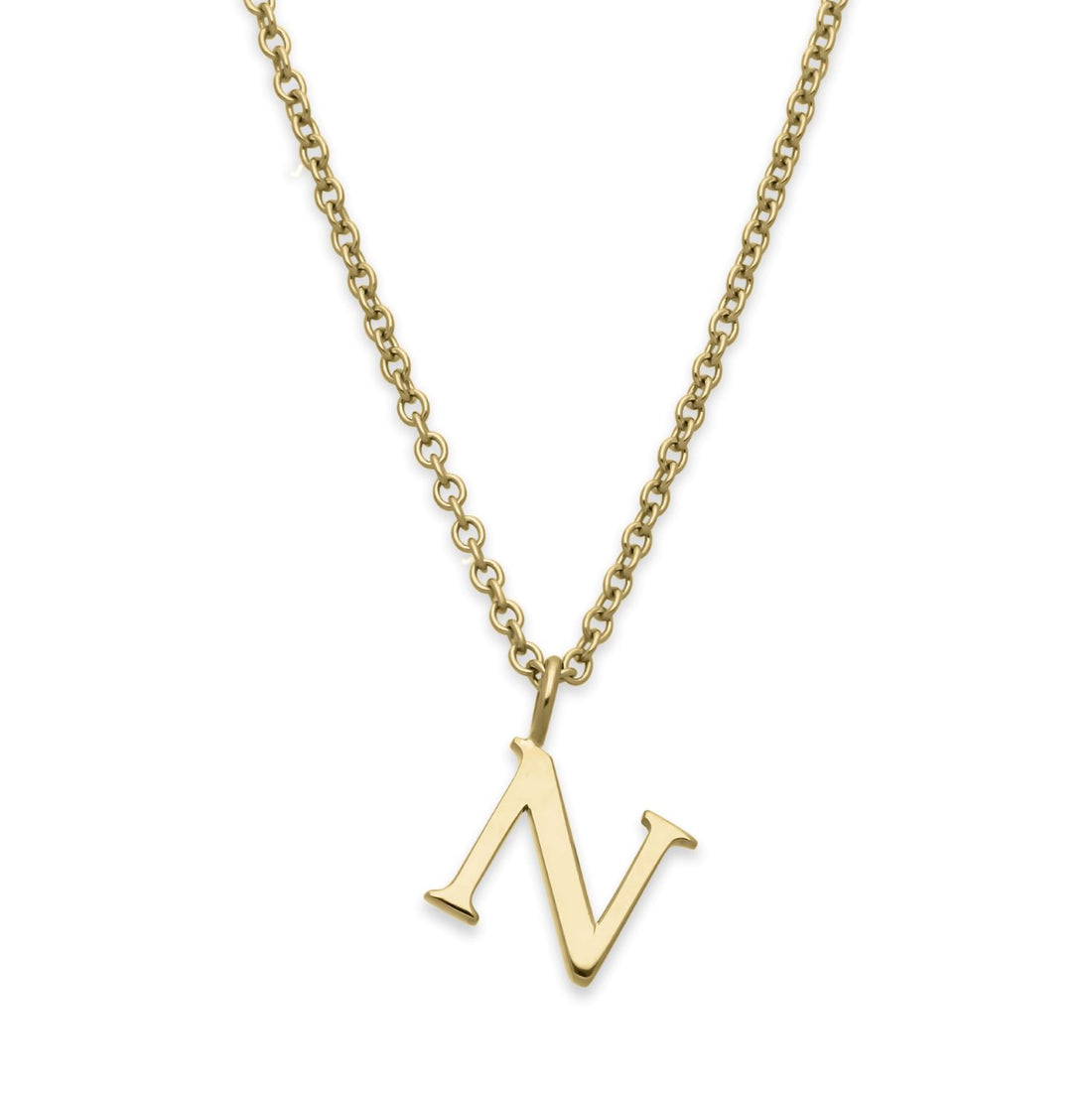 E.C.One recycled gold Letter Pendant Necklace made in our B Corp certified London workshop