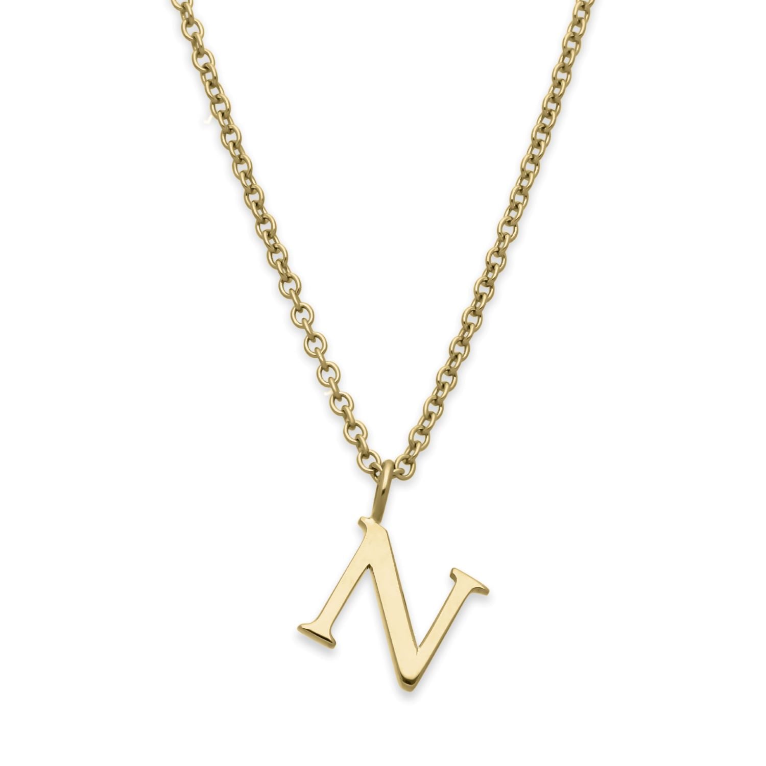 E.C.One recycled gold Letter Pendant Necklace made in our B Corp certified London workshop