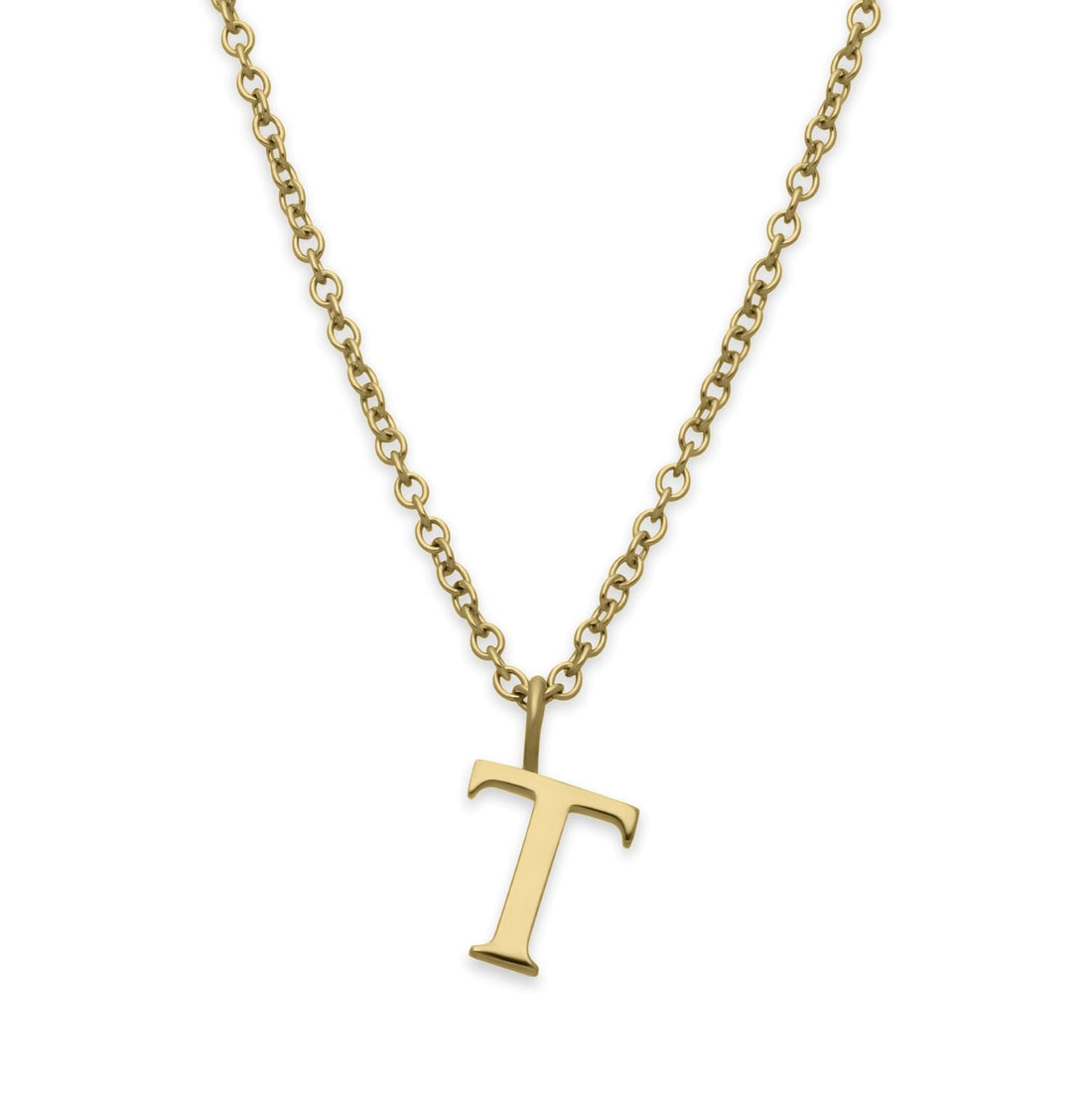 E.C.One recycled gold Letter Pendant Necklace made in our B Corp certified London workshop