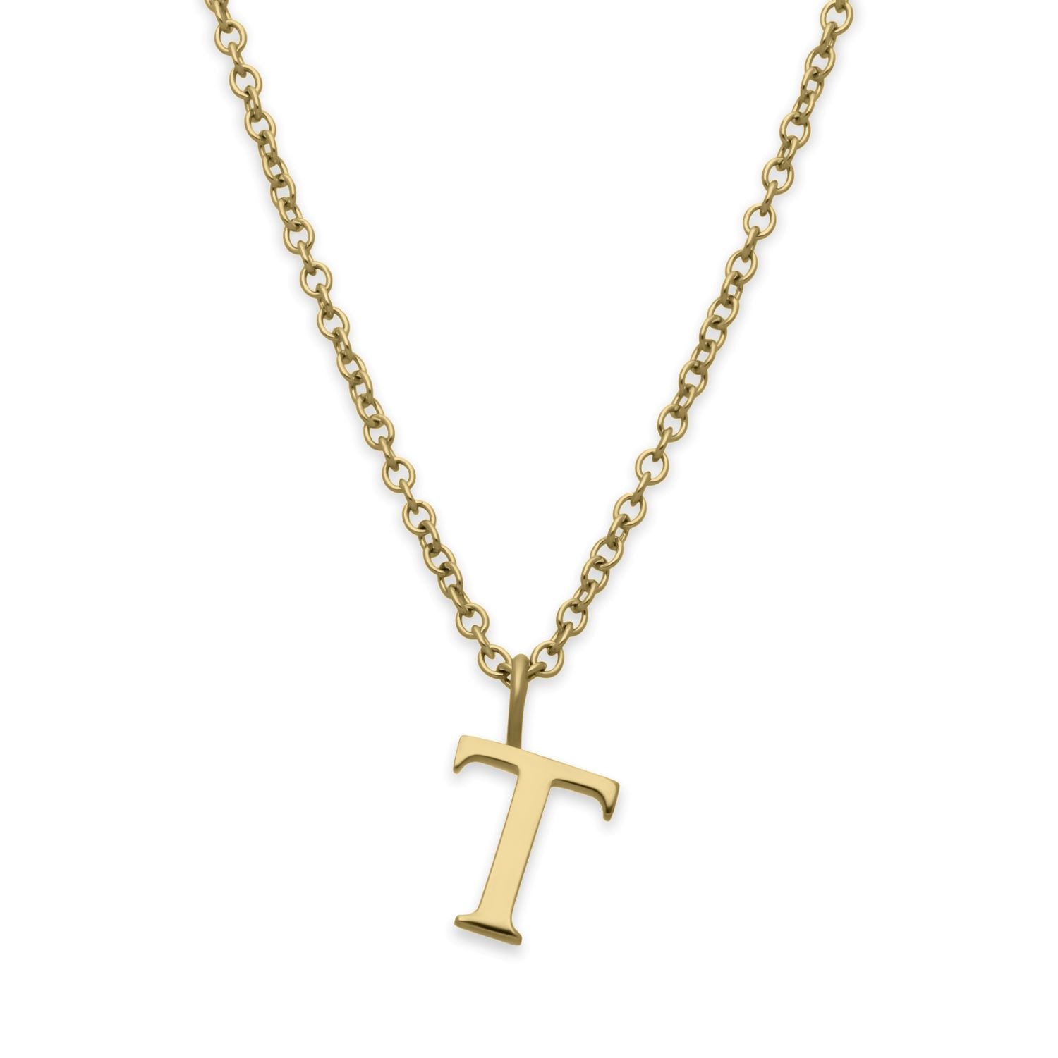 E.C.One recycled gold Letter Pendant Necklace made in our B Corp certified London workshop