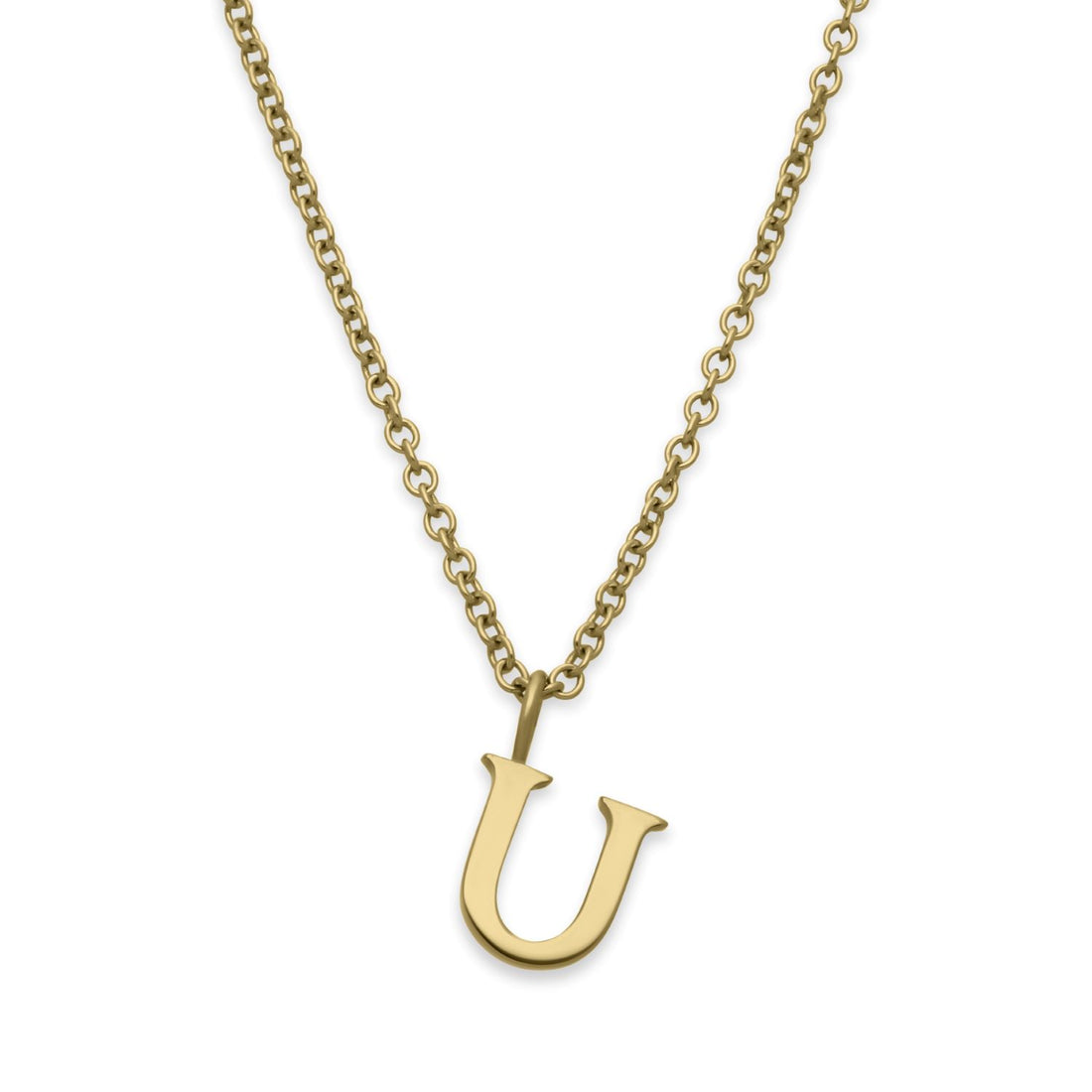 E.C.One recycled gold Letter Pendant Necklace made in our B Corp certified London workshop