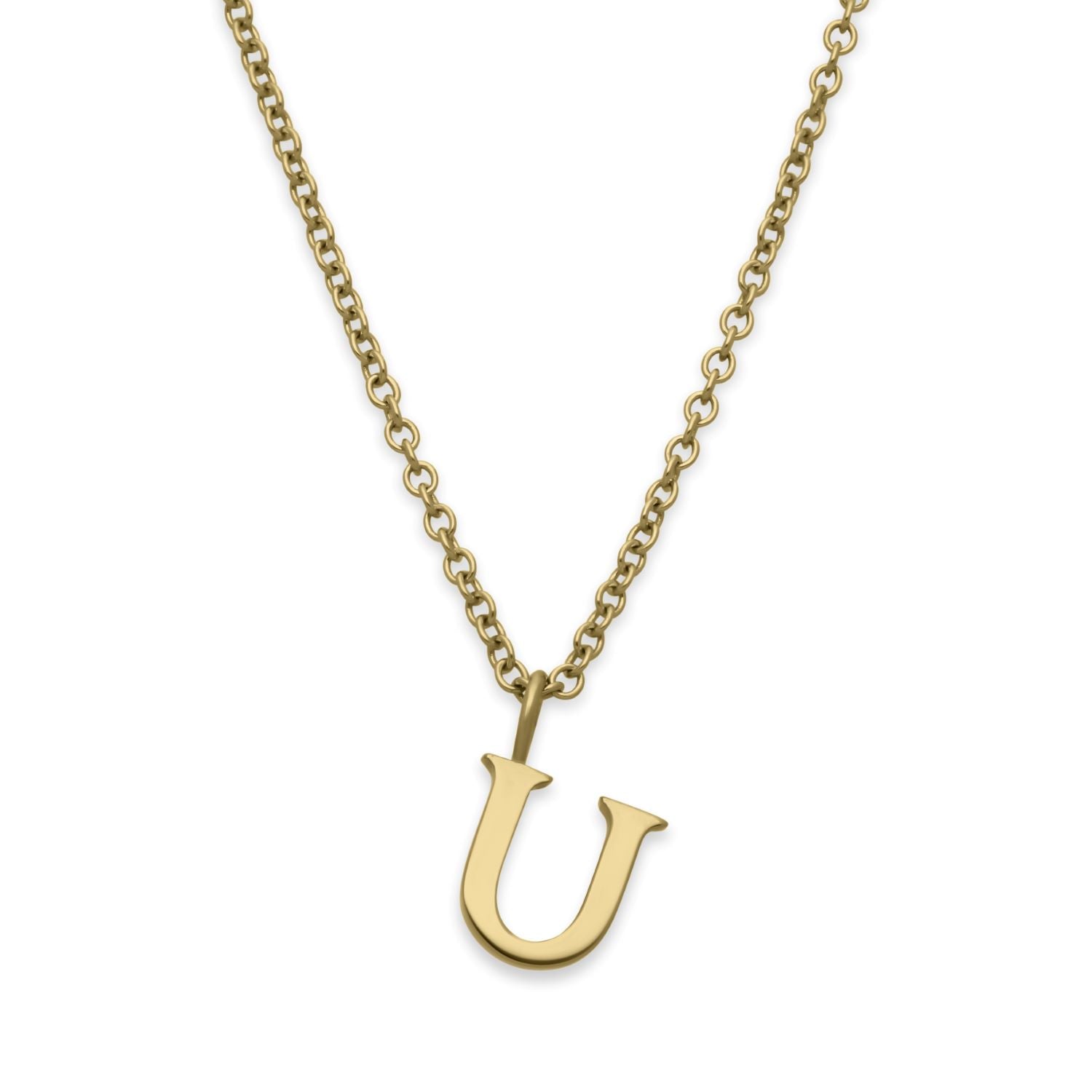 E.C.One recycled gold Letter Pendant Necklace made in our B Corp certified London workshop