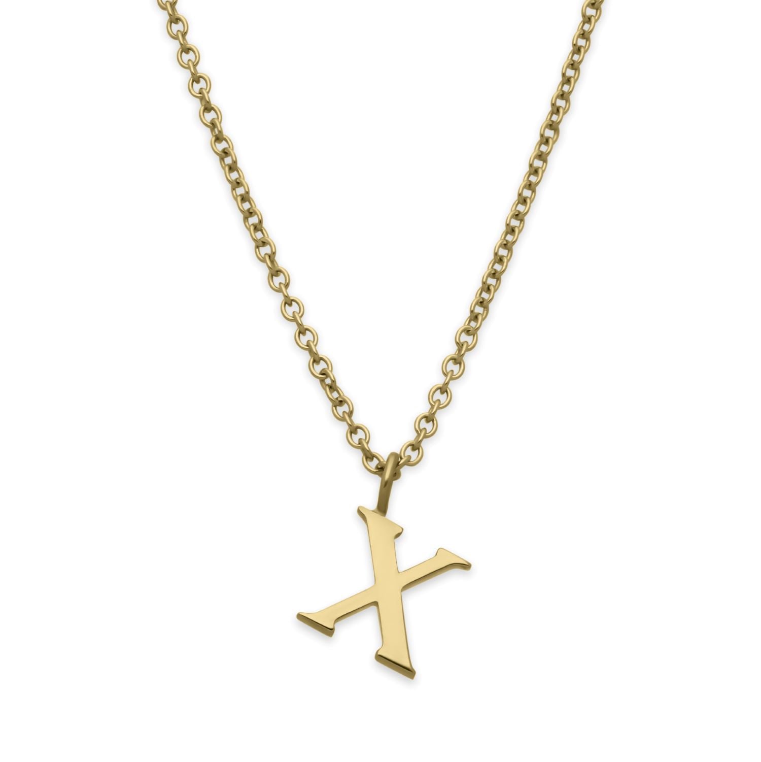 E.C.One recycled gold Letter Pendant Necklace made in our B Corp certified London workshop