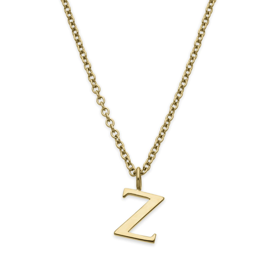E.C.One recycled gold Letter Pendant Necklace made in our B Corp certified London workshop