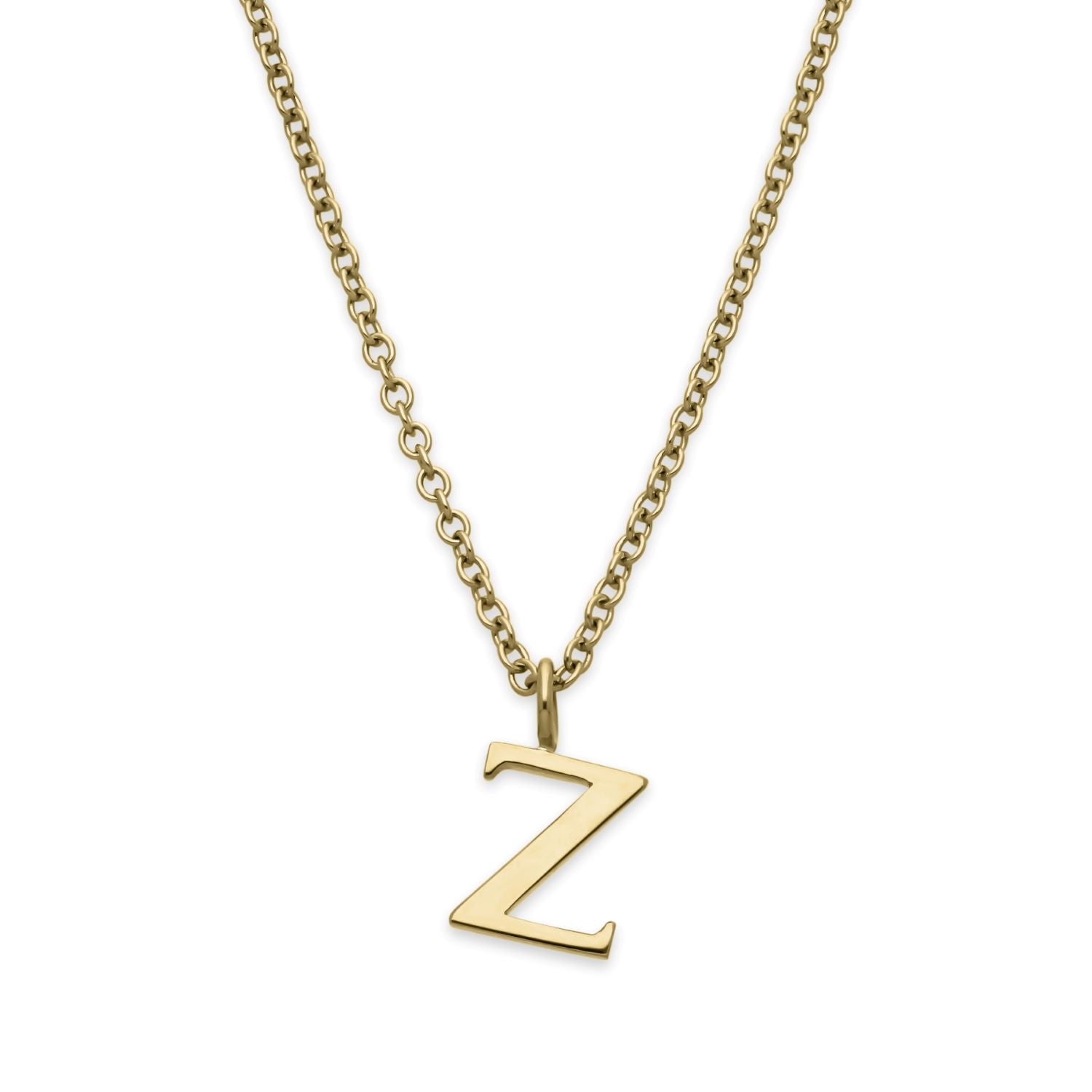 E.C.One recycled gold Letter Pendant Necklace made in our B Corp certified London workshop