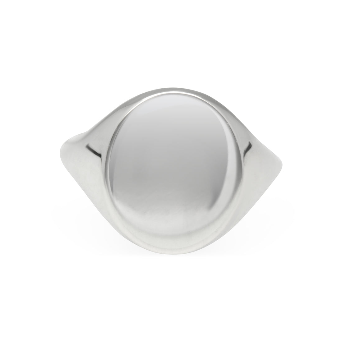 Large Oval Silver SIGNET Ring by ethical jeweller E.C.One London