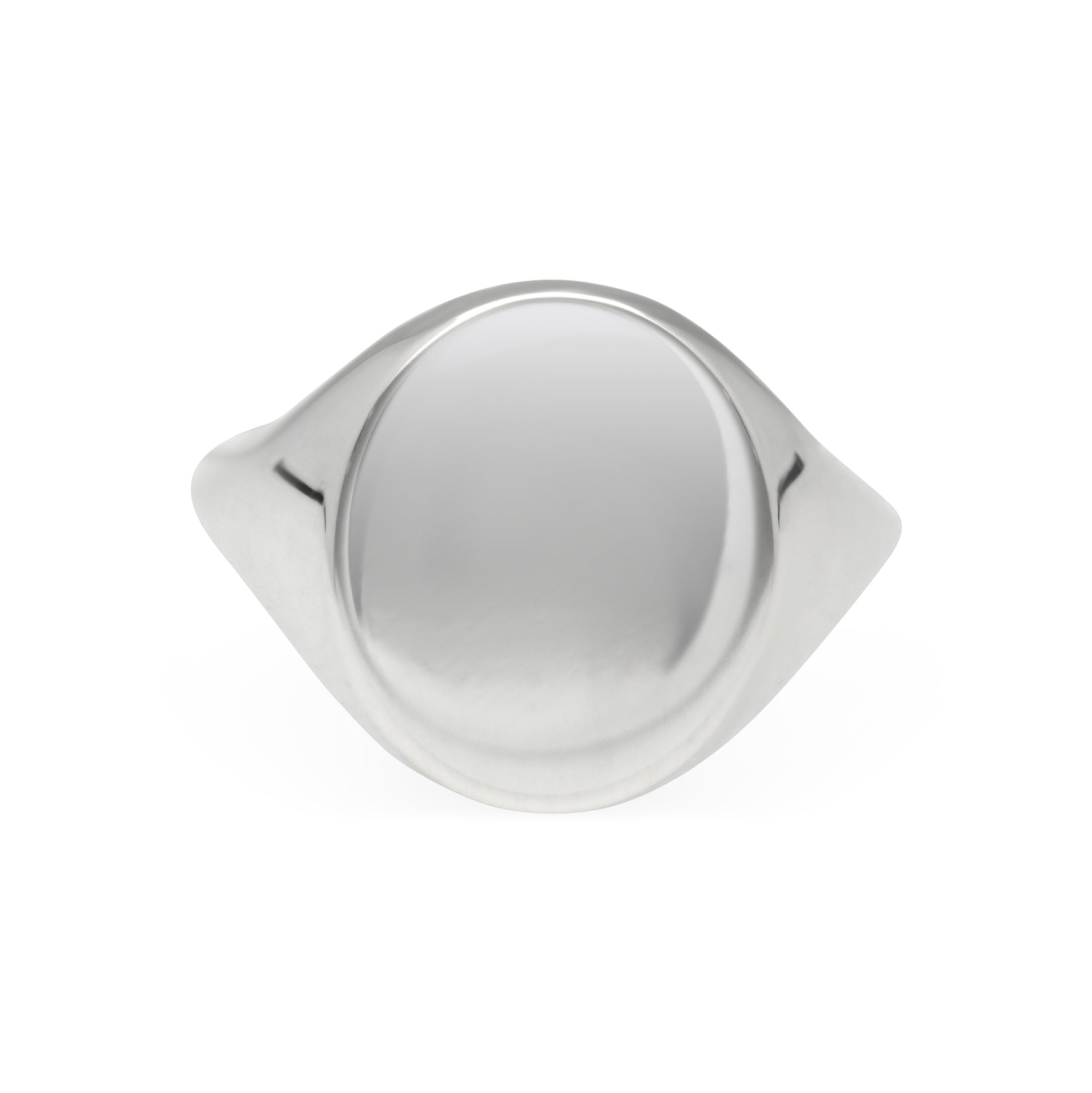 Large Oval Silver SIGNET Ring by ethical jeweller E.C.One London