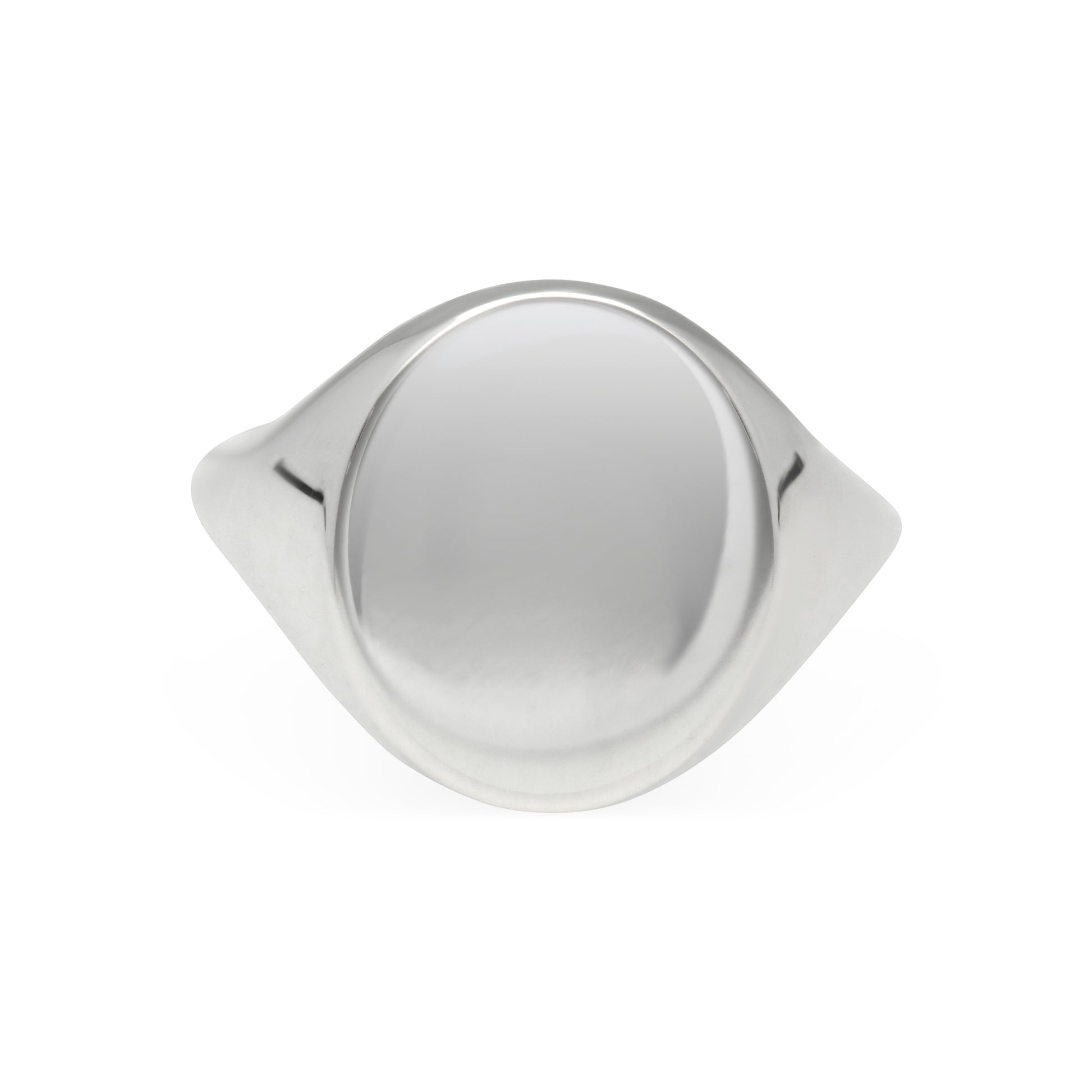 Large Oval Silver SIGNET Ring by ethical jeweller E.C.One London