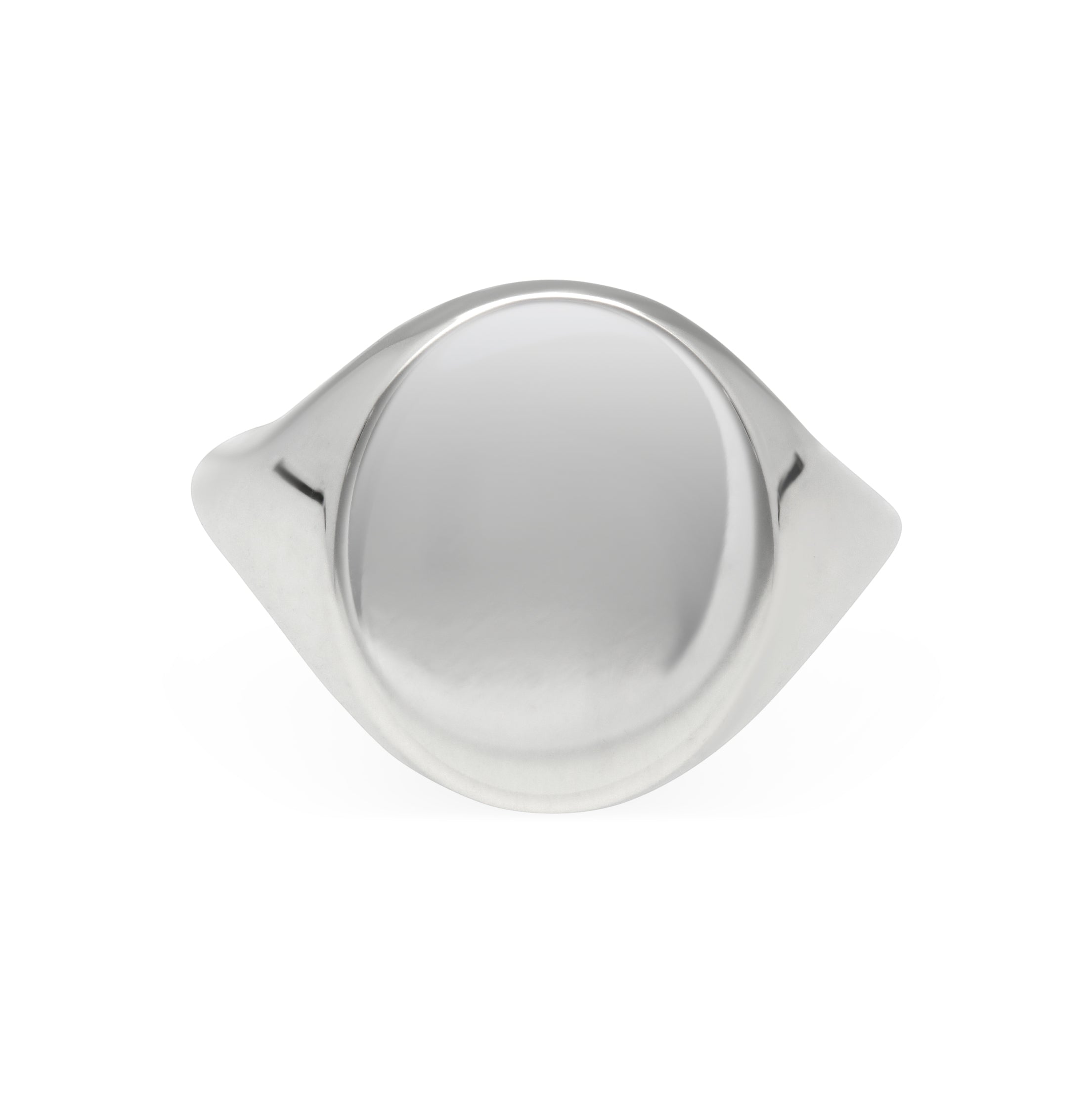 Large Oval Silver SIGNET Ring by ethical jeweller E.C.One London