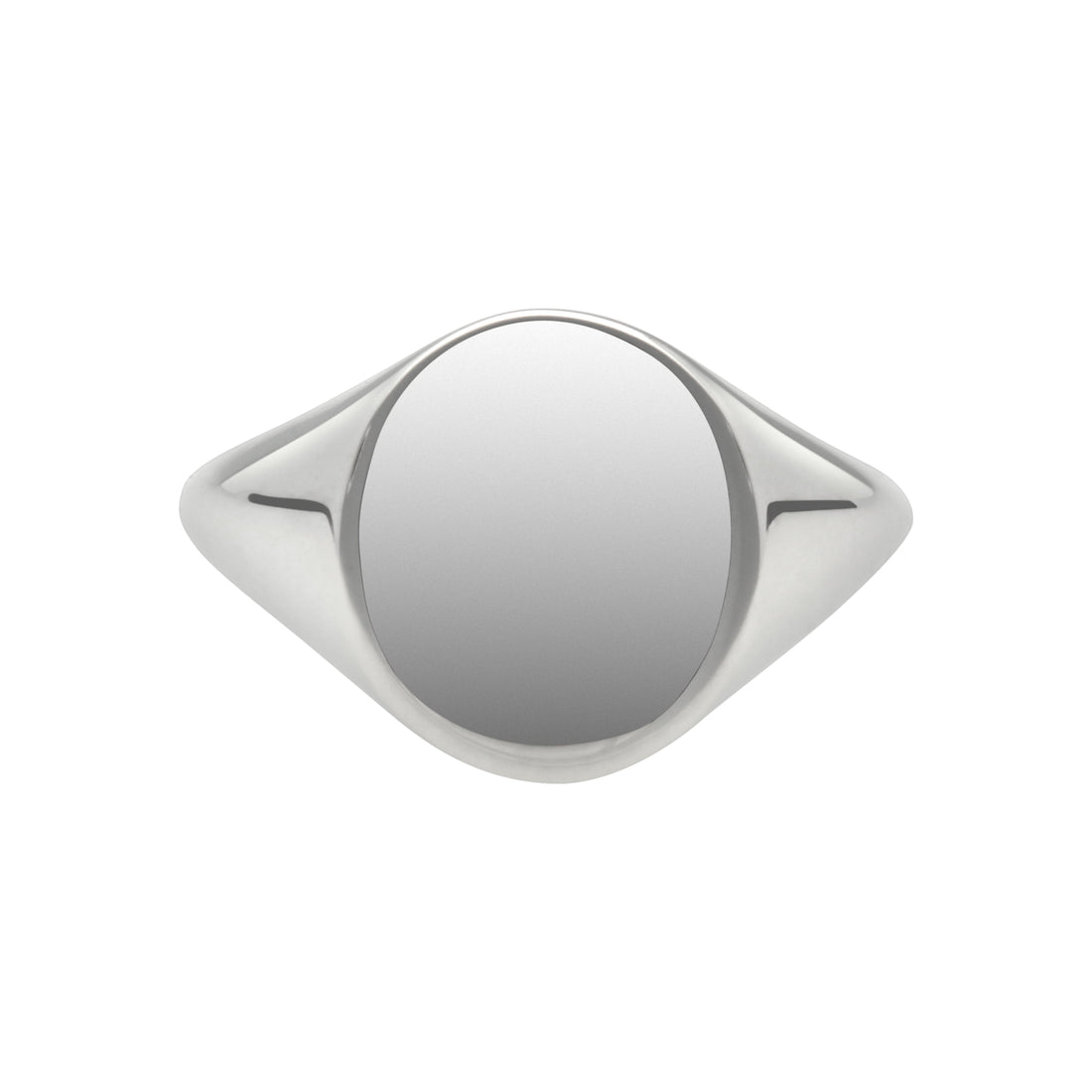 Oval Silver SIGNET Ring at ethical jeweller E.C.One London