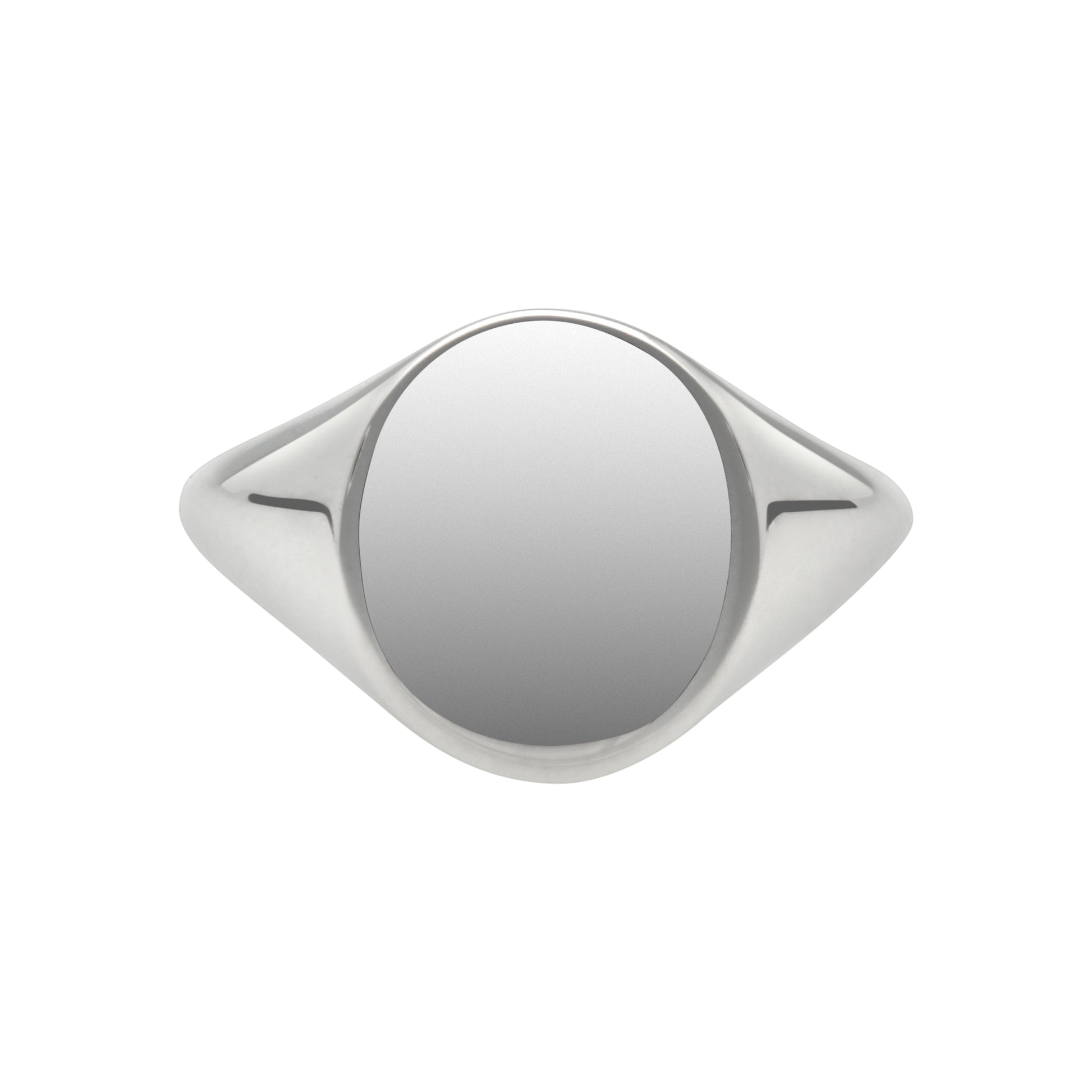 Oval Silver SIGNET Ring at ethical jeweller E.C.One London