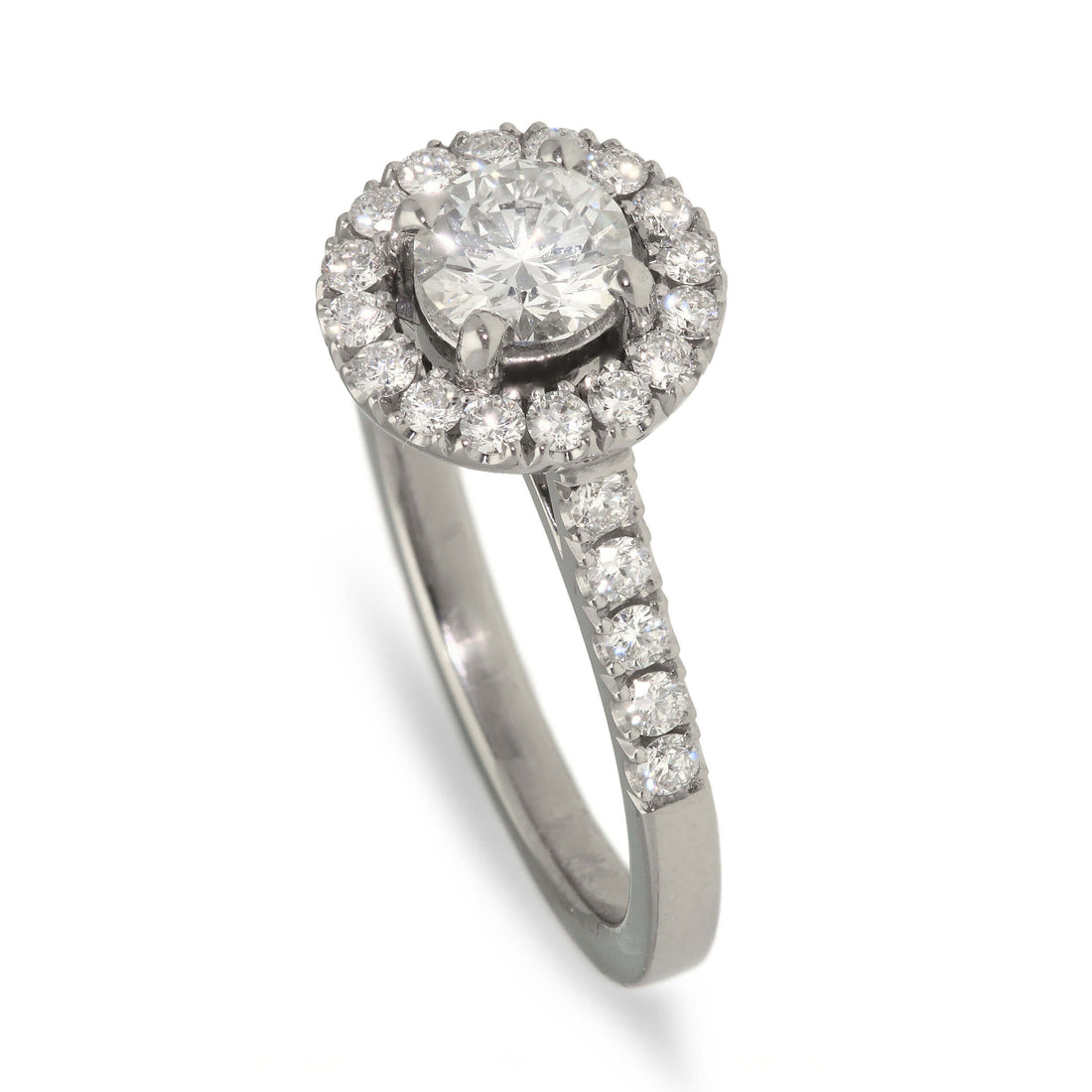 SOPHIA Round Diamond Platinum Engagement Ring