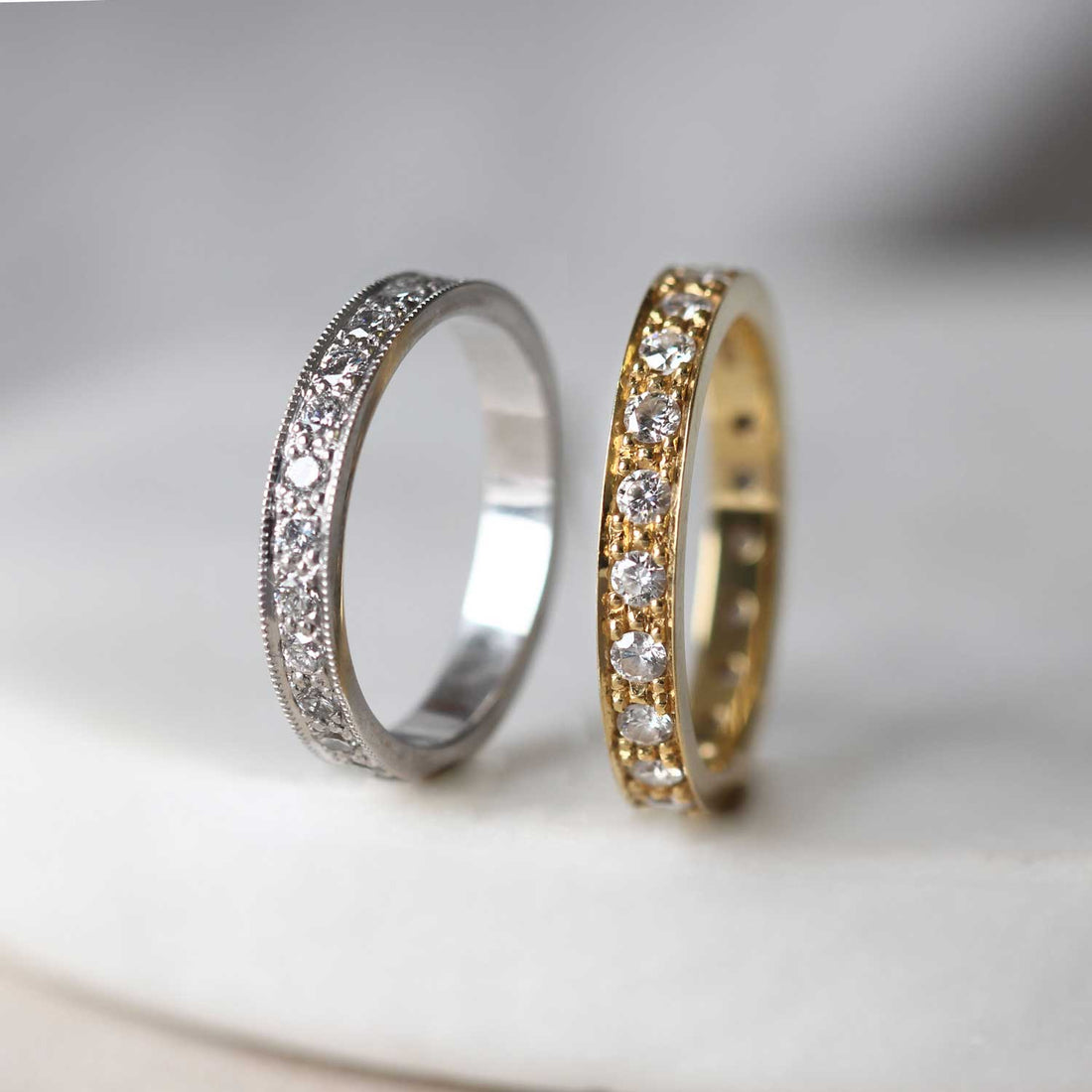 Wide EMMA Diamond White Gold Eternity Ring