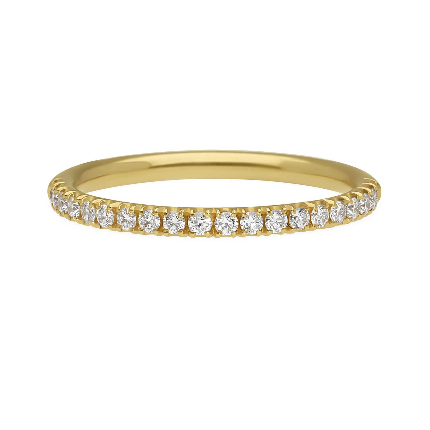 E.C.One AVA ethical Diamond Wedding Ring Yellow Gold made in our B Corp London workshop