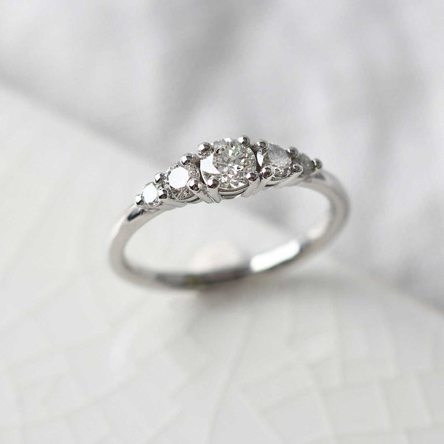 E.C. One GENEVIEVE recycled Platinum Diamond Engagement Ring made in our B Corp workshop in London