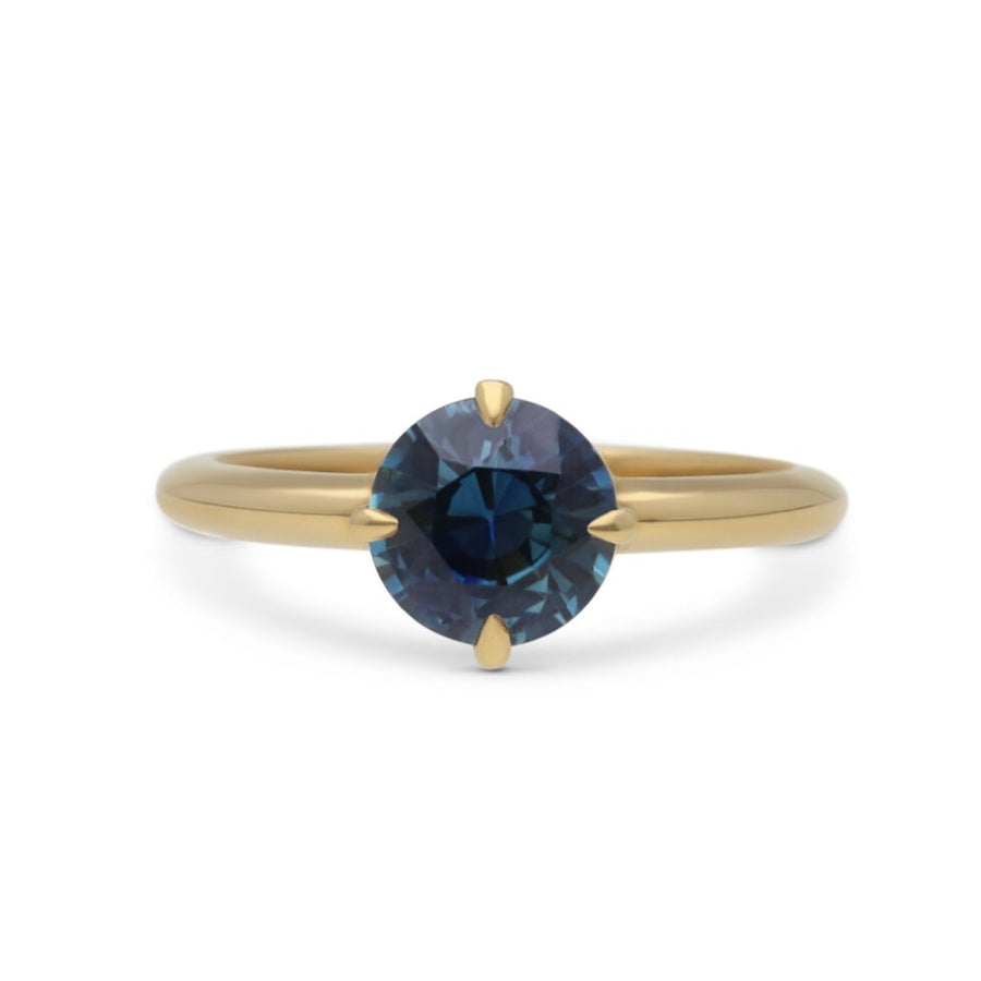 Ellie Air POLARIS Ring with Blue Sapphire Ring 18ct Yellow Gold at ethical jewellers E.C. One London