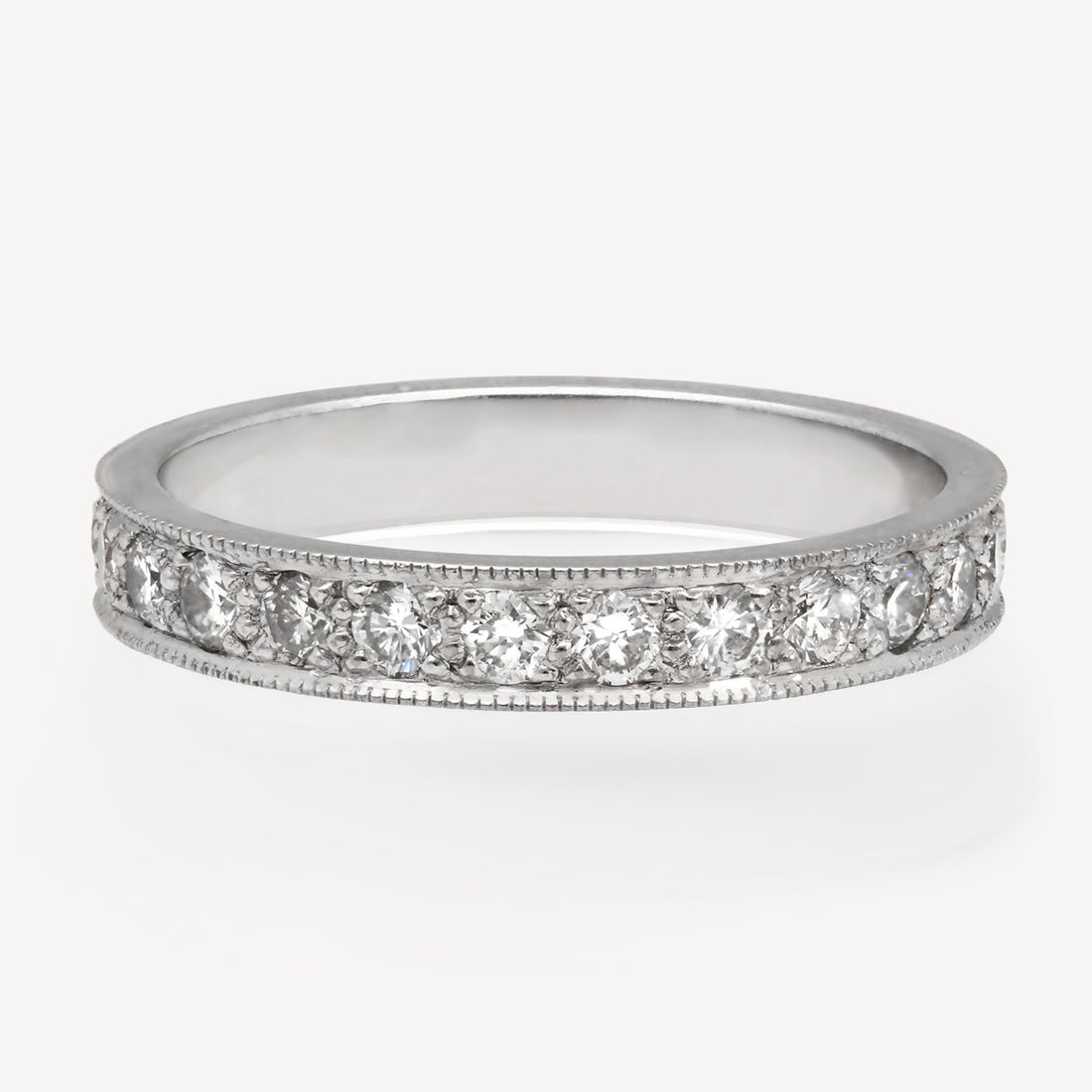 Wide EMMA Diamond White Gold Eternity Ring