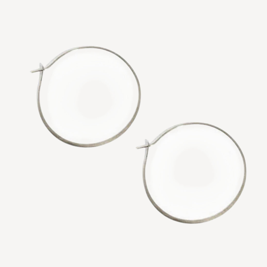 Extra Large Forged Round Hoops Silver
