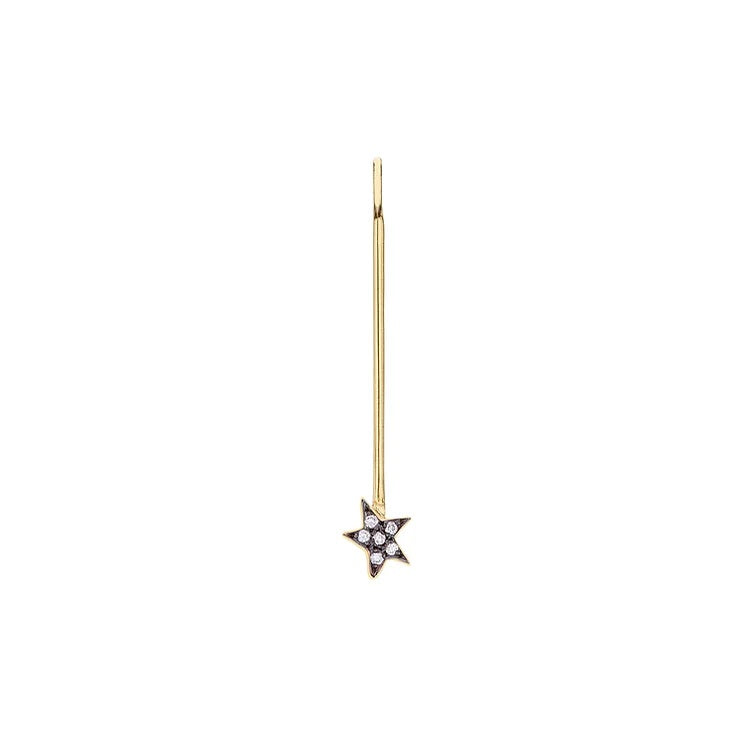 Fotini Psarouli Gold diamond long star charm at EC One London
