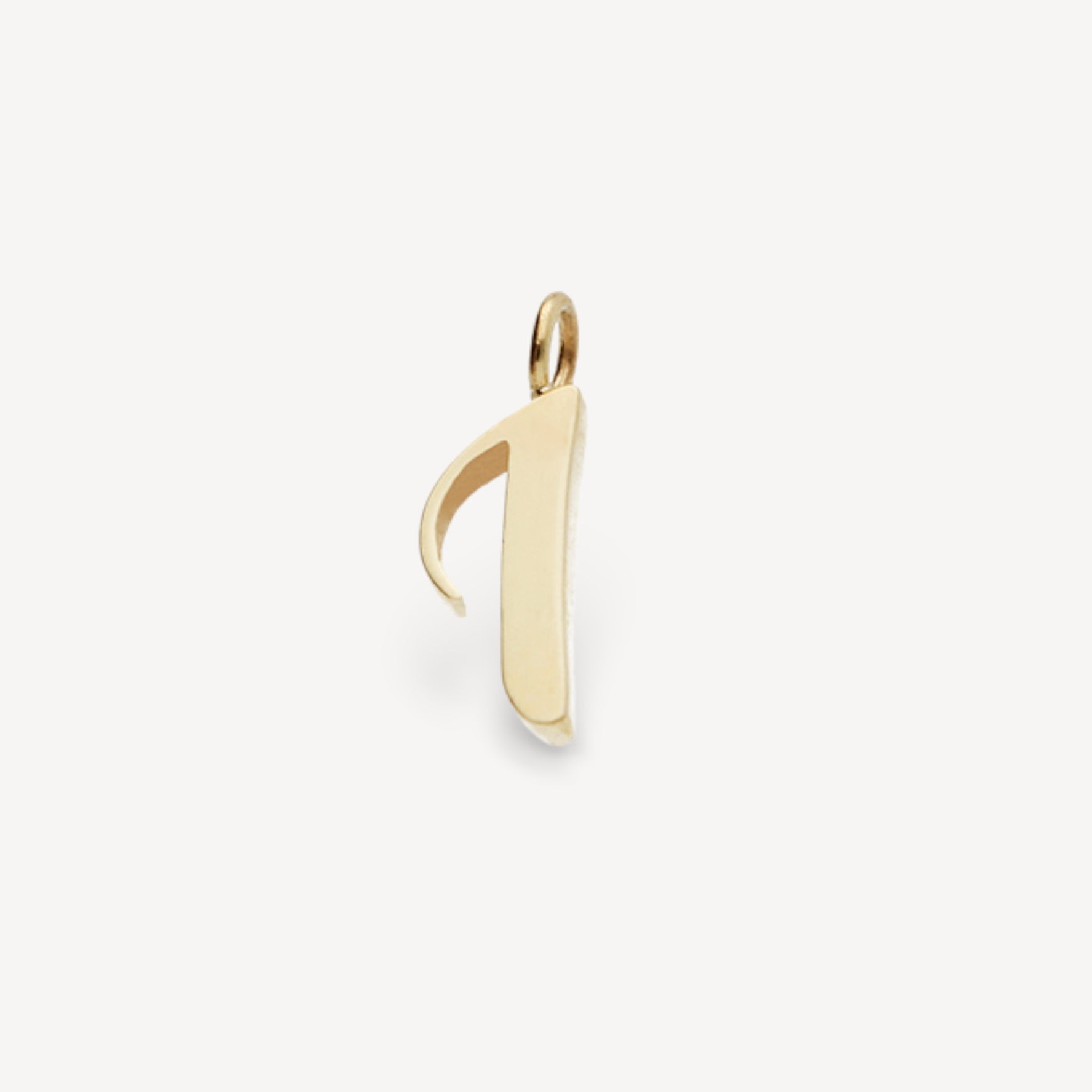 Gold Number "1" Charm Pendant