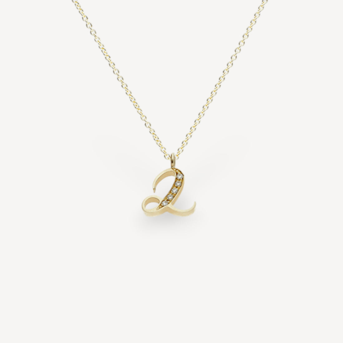 Gold Number "2" Pendant  Necklace with diamonds