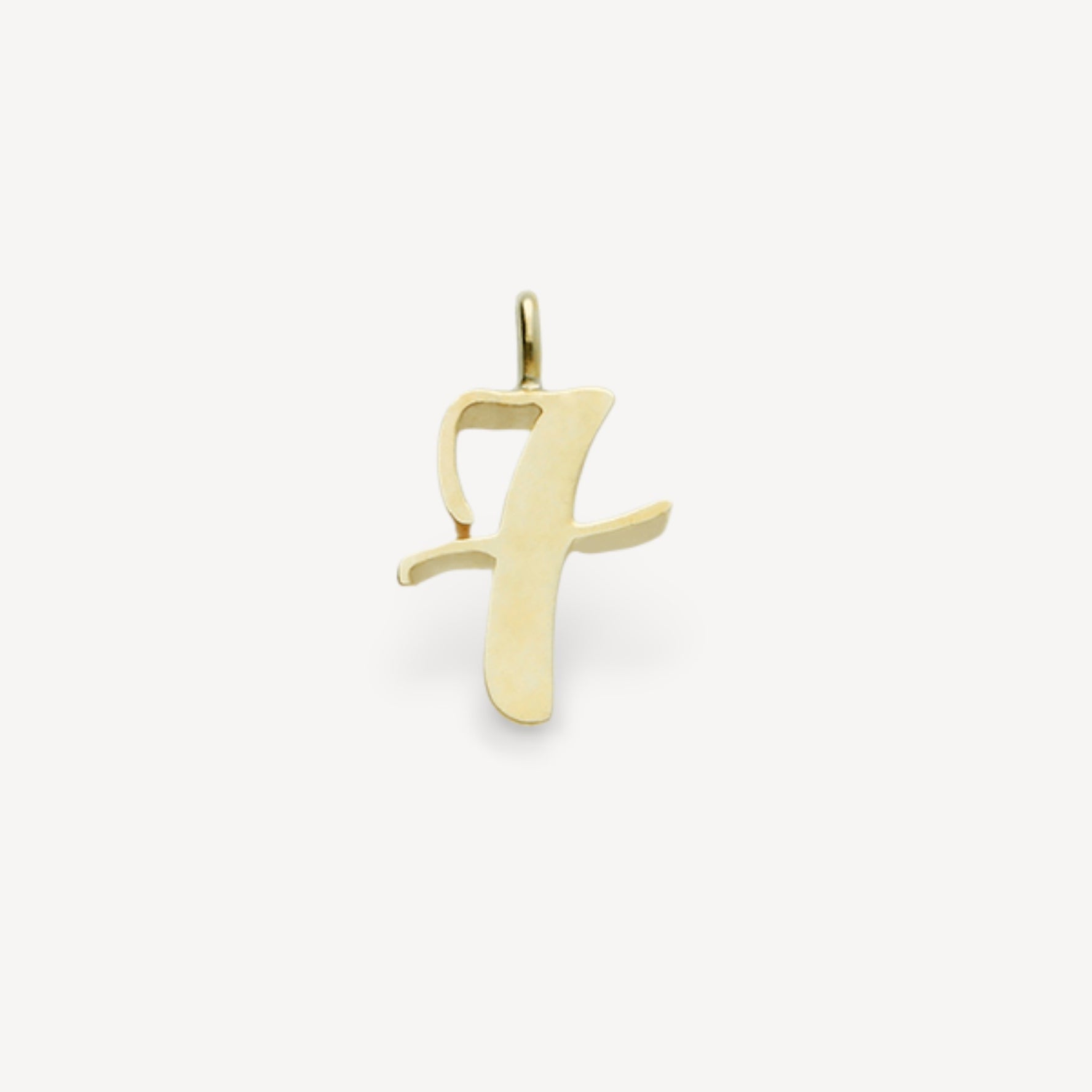 Gold number "7" charm pendant