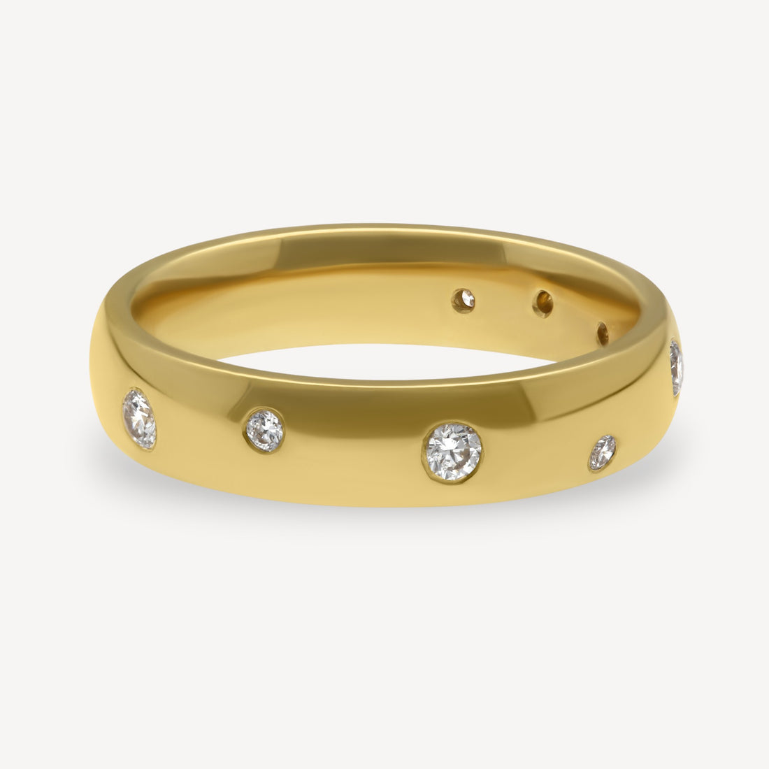 Gold Diamond Scatter Eternity Ring 4mm