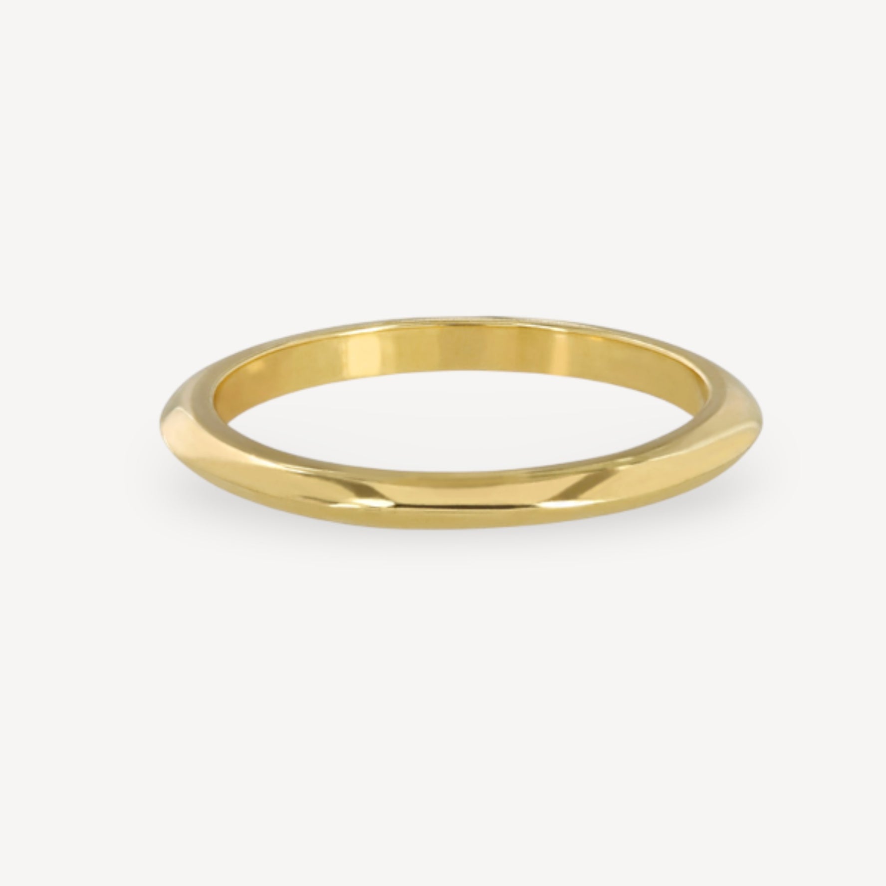 Gold Knife Edge Wedding Ring