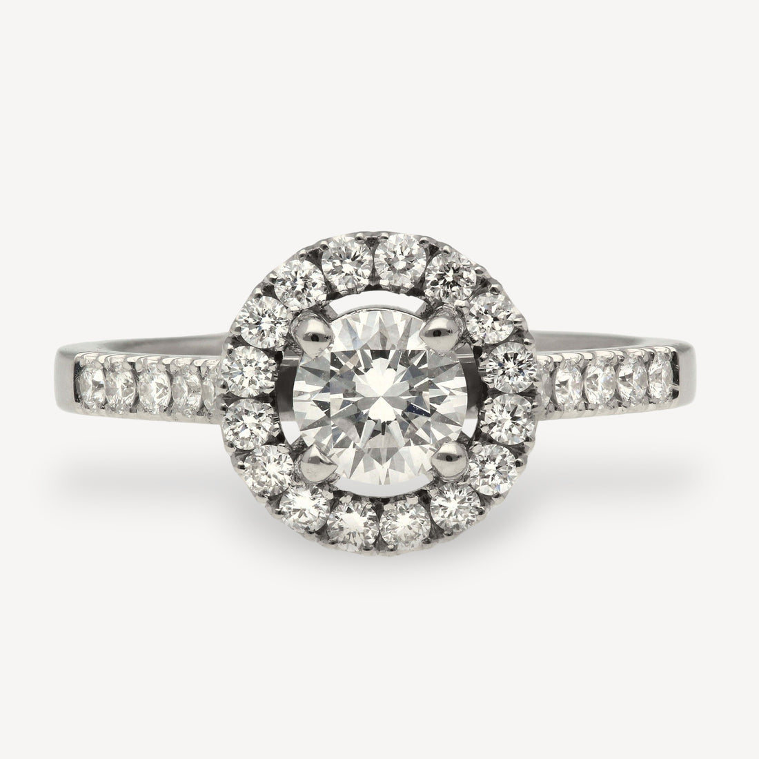 SOPHIA Round Diamond Platinum Engagement Ring