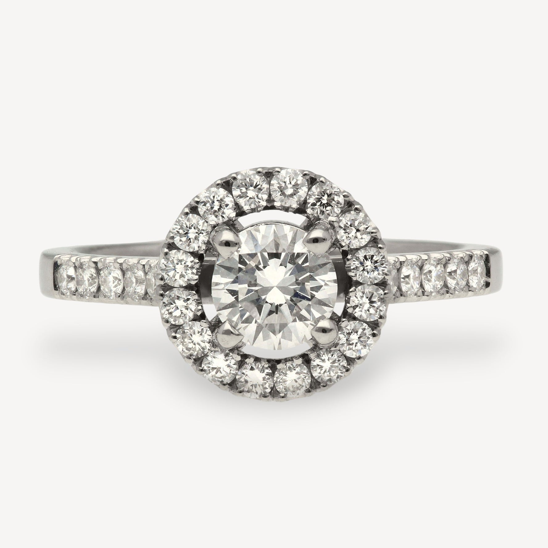 SOPHIA Round Diamond Platinum Engagement Ring