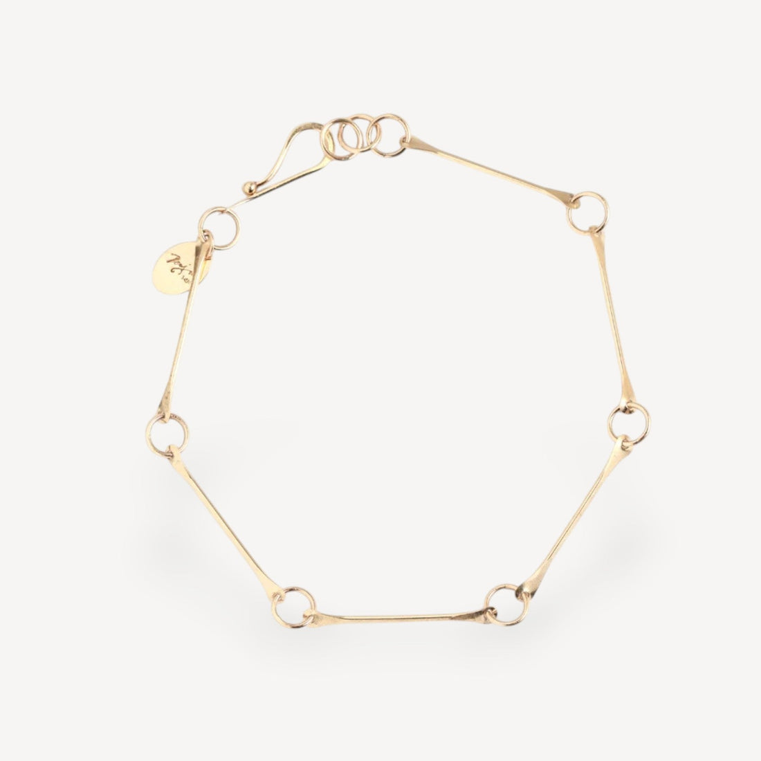 Handmade Gold Bone Chain Bracelet