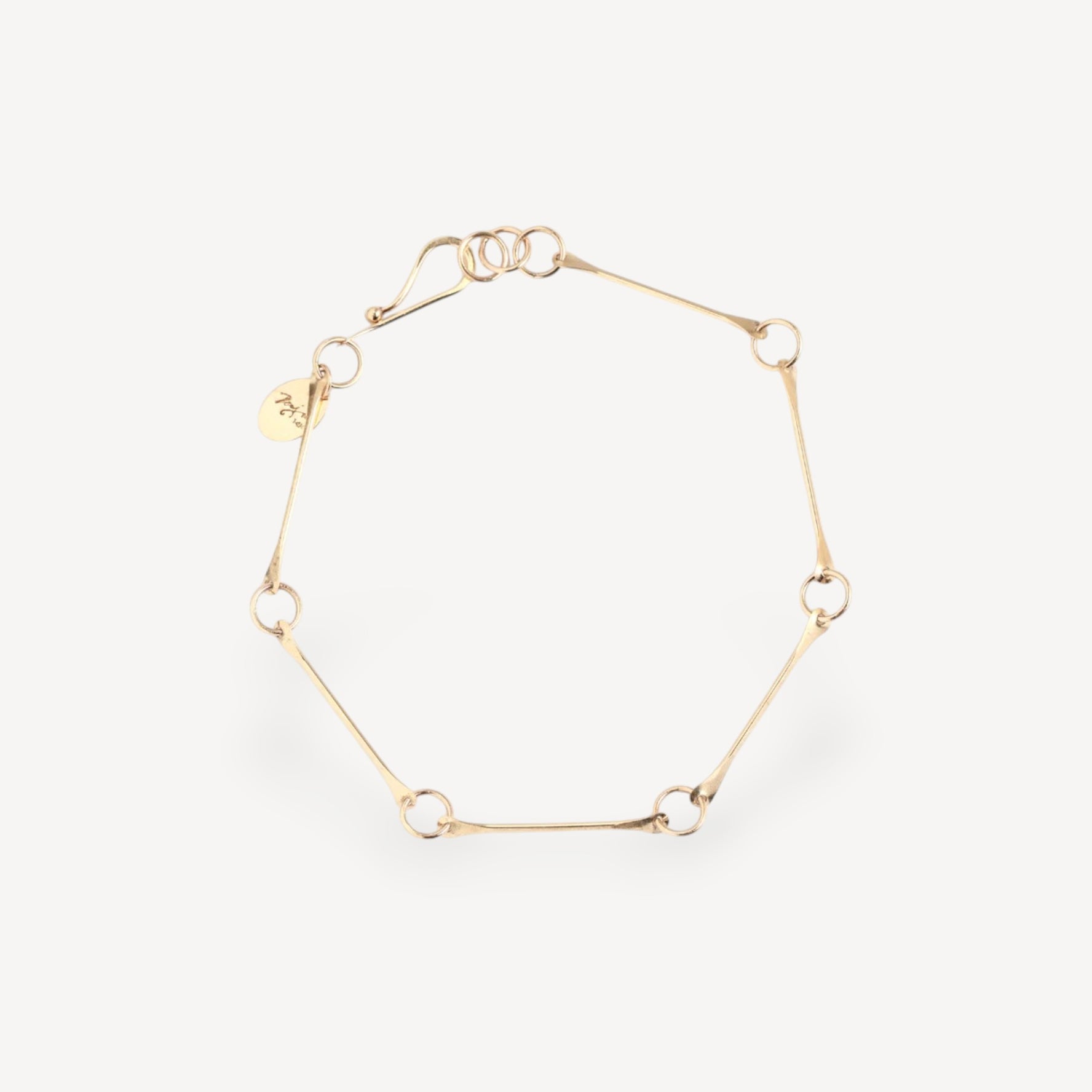 Handmade Gold Bone Chain Bracelet