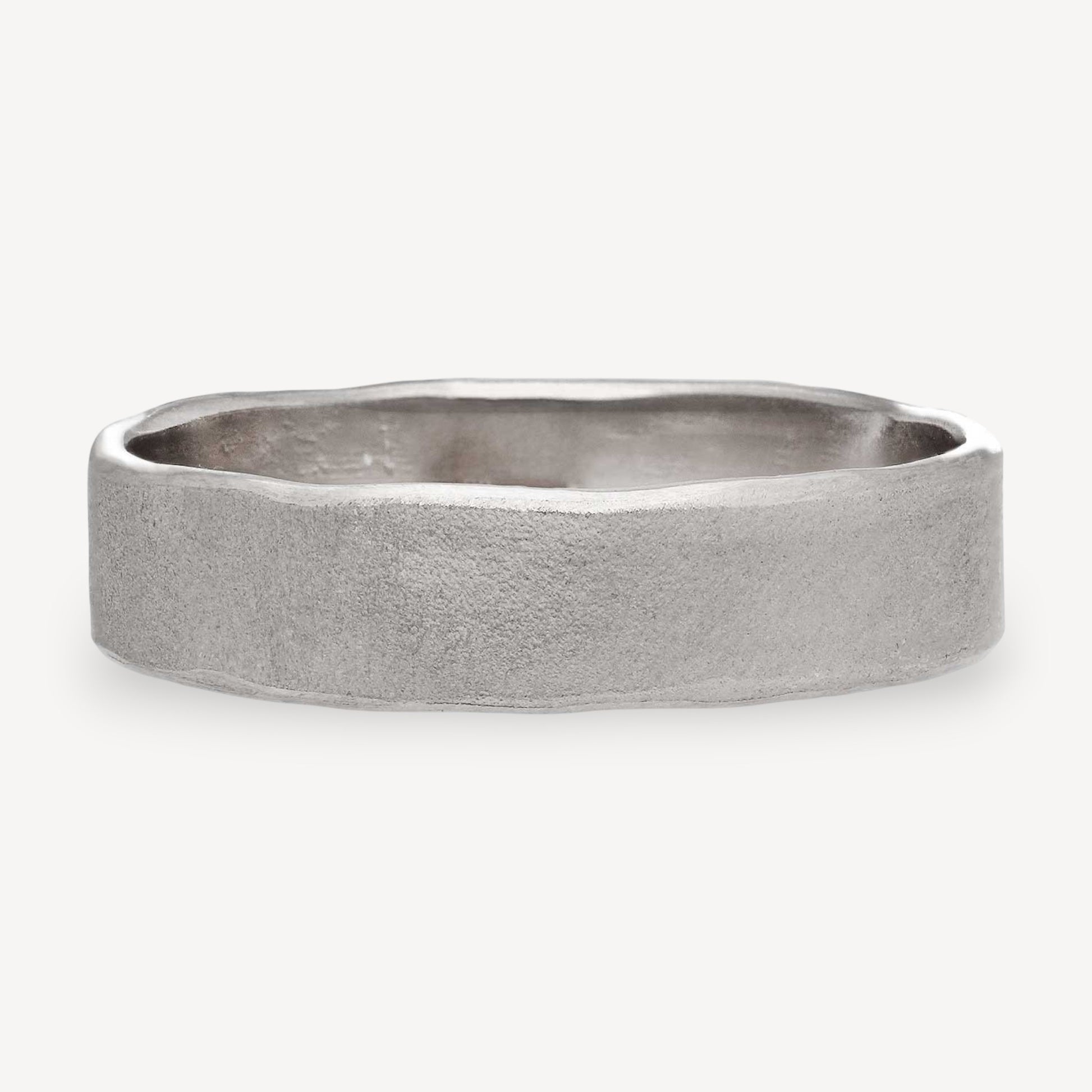 EC One Hannah Bedford recycled gold Wave Ring recycled White Gold