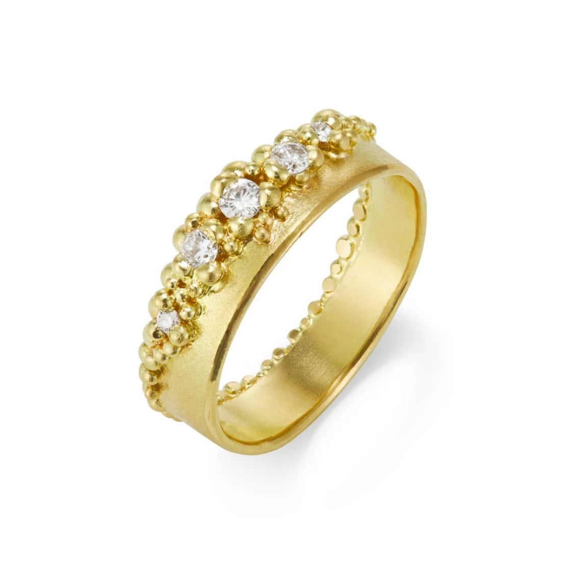 Hannah Bedford at ethical jeweller E.C.One CROWN GARLAND Diamond Ring Yellow Gold