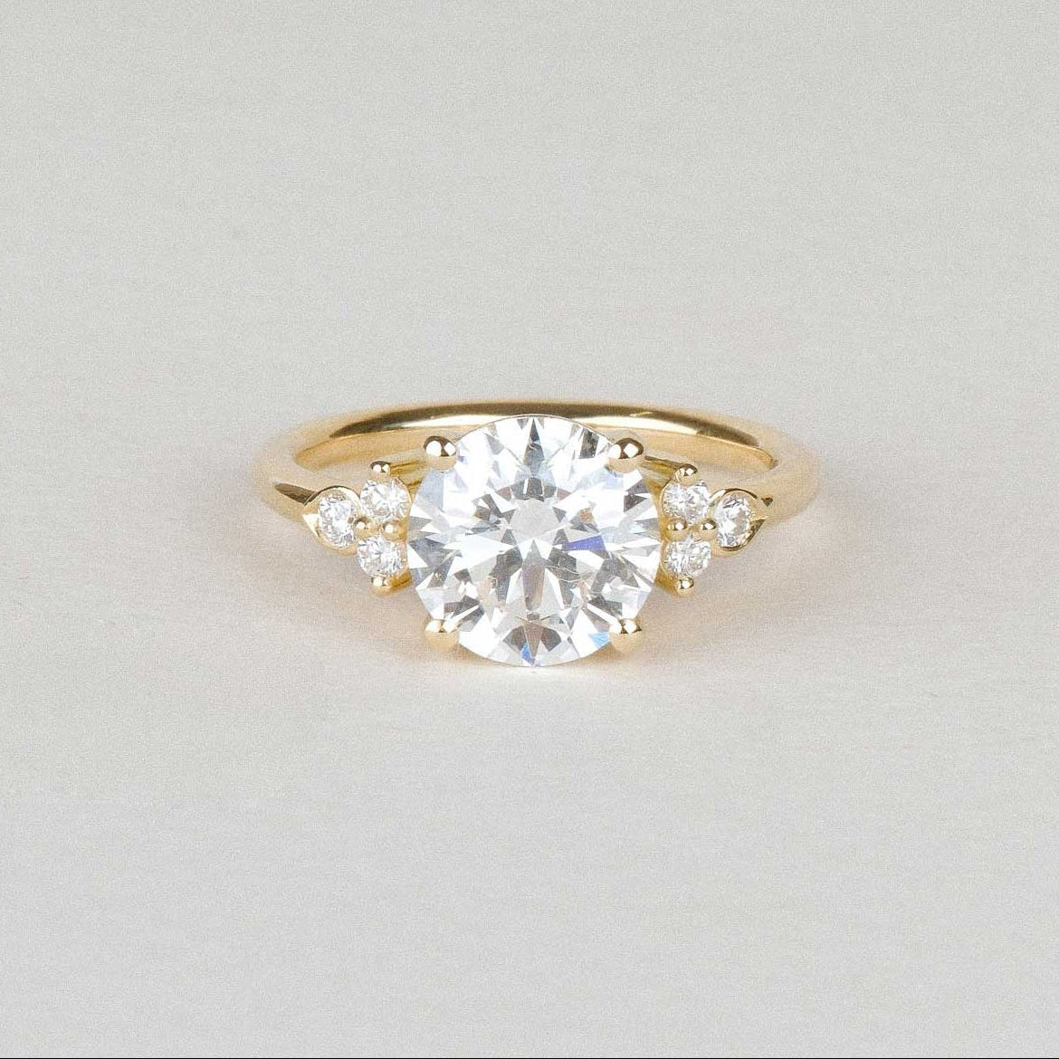HATTY Laboratory Grown Diamond Yellow Gold Engagement Ring Made by ethical jeweller E.C.One London in our B Corp certified workshop