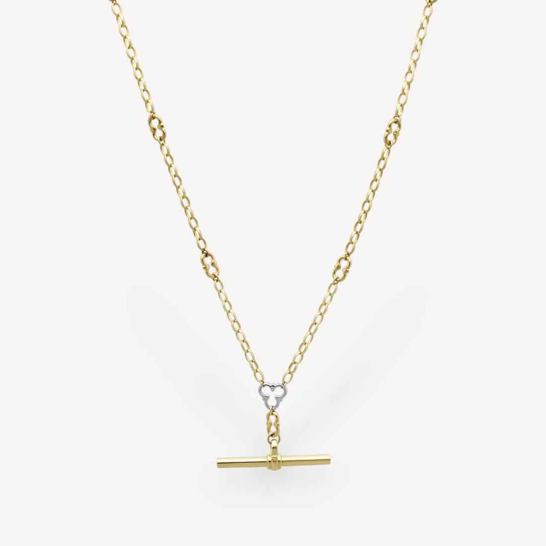 ROSEBERY Necklace Yellow Gold Signature Chain with T-Bar