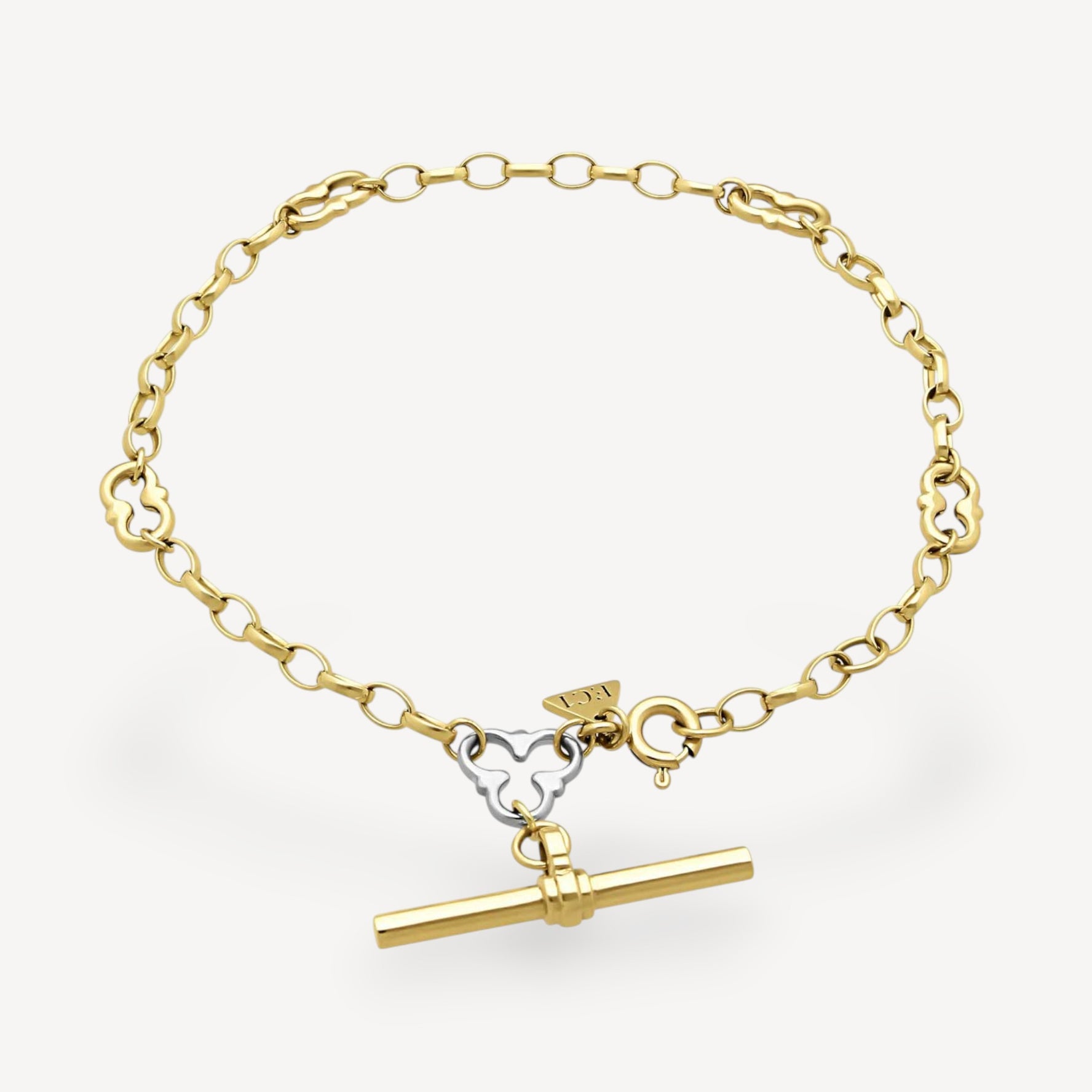 ROSEBERY Bracelet Yellow Gold Signature Chain with T-Bar