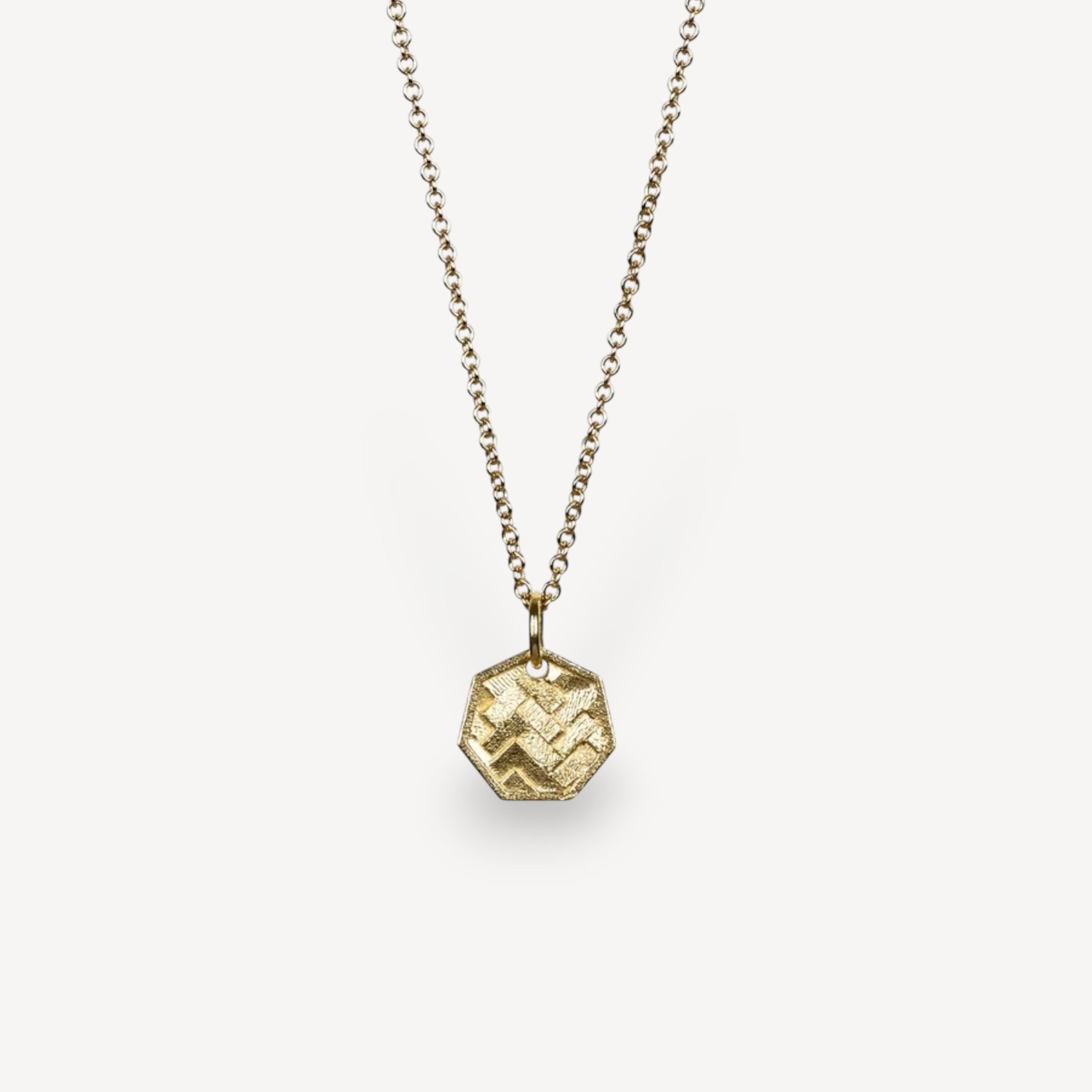 HEX Koin Tag Necklace Yellow Gold